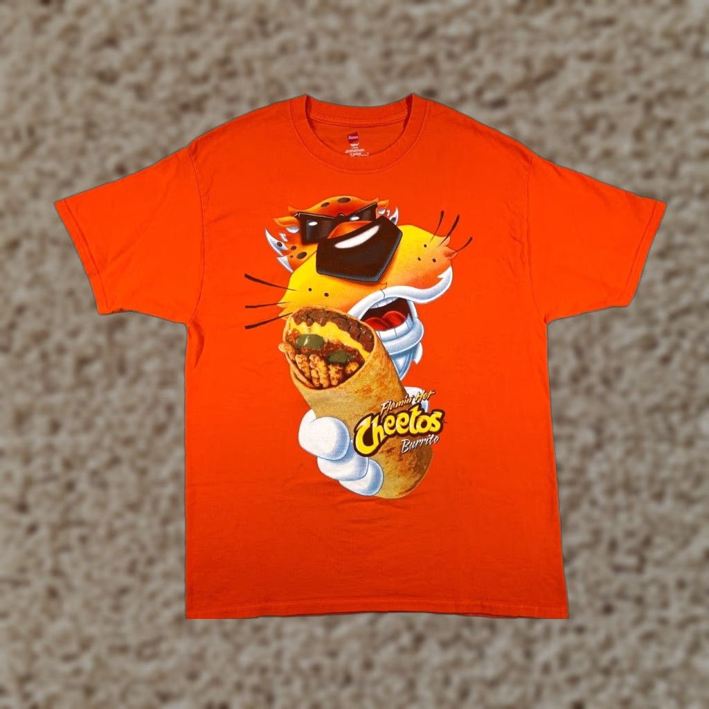 Vintage Taco Johns Shirt Mens Large Orange Flaming Hot Cheetos Burrito Chester Cheetah Size US L / EU 52-54 / 3 - 1 Thumbnail