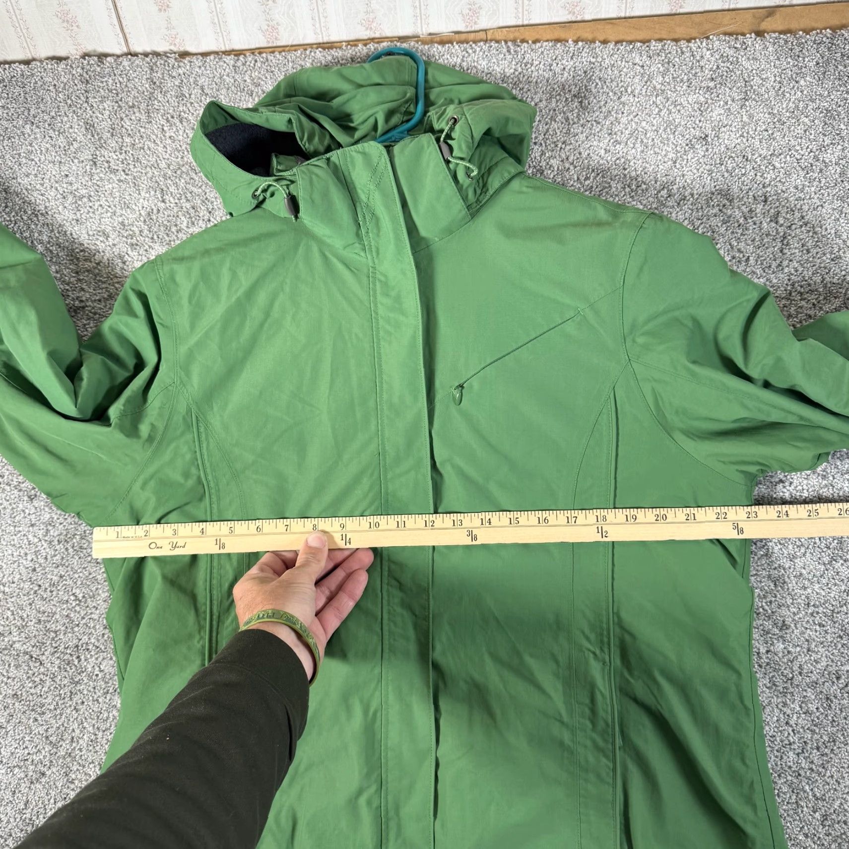 Lands' End Lands' End Jacket Boys Large Tall 14-16 Green The Squall Waterproof Hooded Ski Size XL / US 12-14 / IT 48-50 - 3 Thumbnail