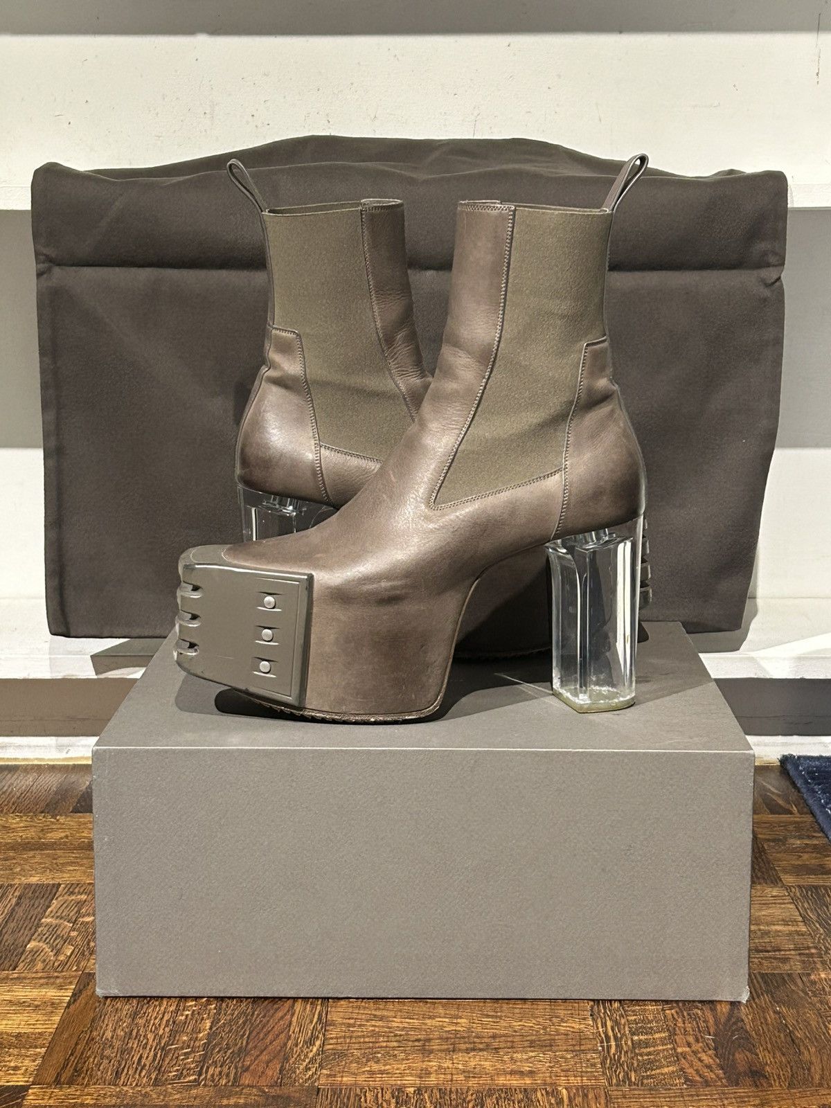 Rick Owens FW20 “Performa” Moto Kiss Heels | Grailed