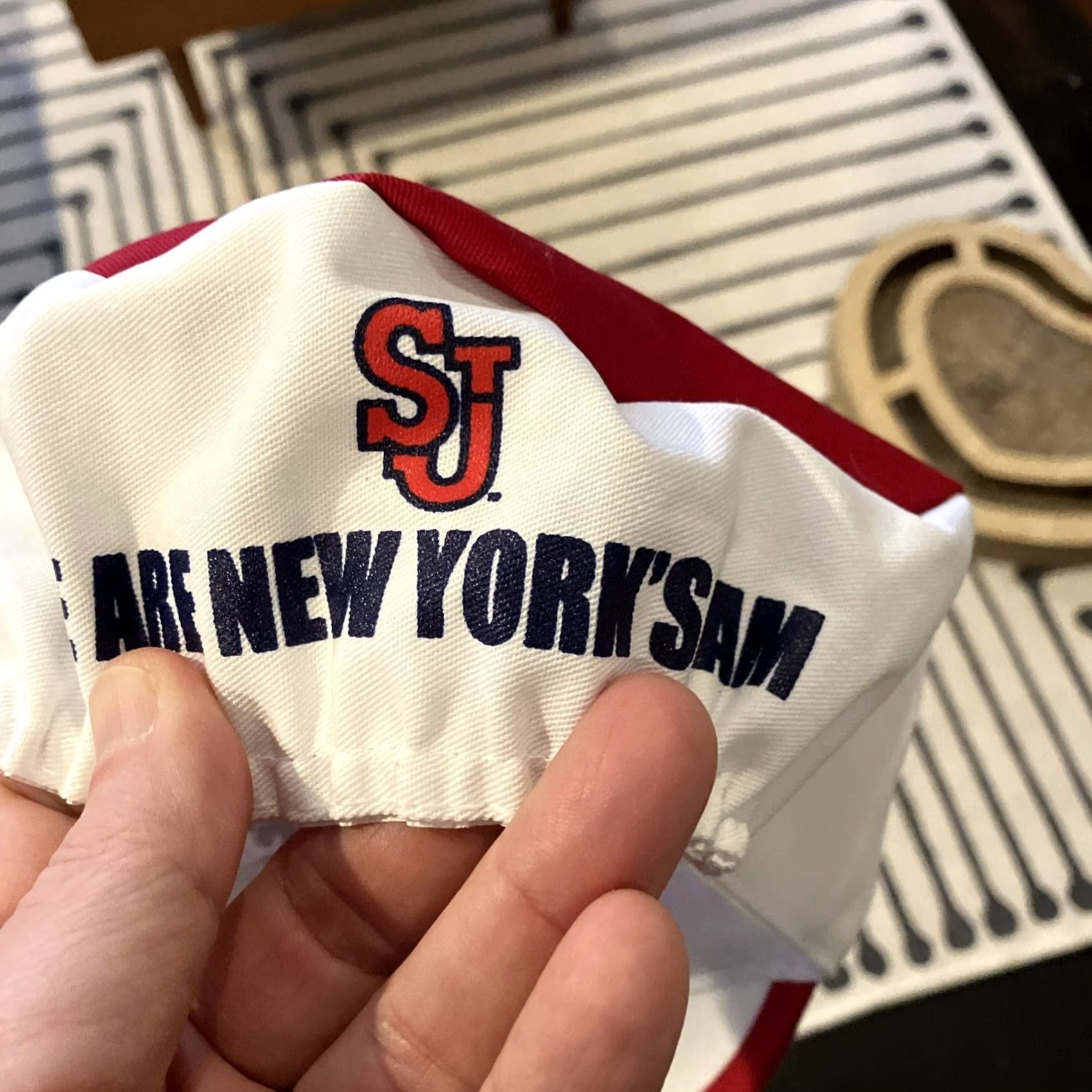 St. John VINTAGE St. John's Redmen BEASTS OF THE EAST Painters Cap Hat NWOT Size ONE SIZE - 4 Thumbnail