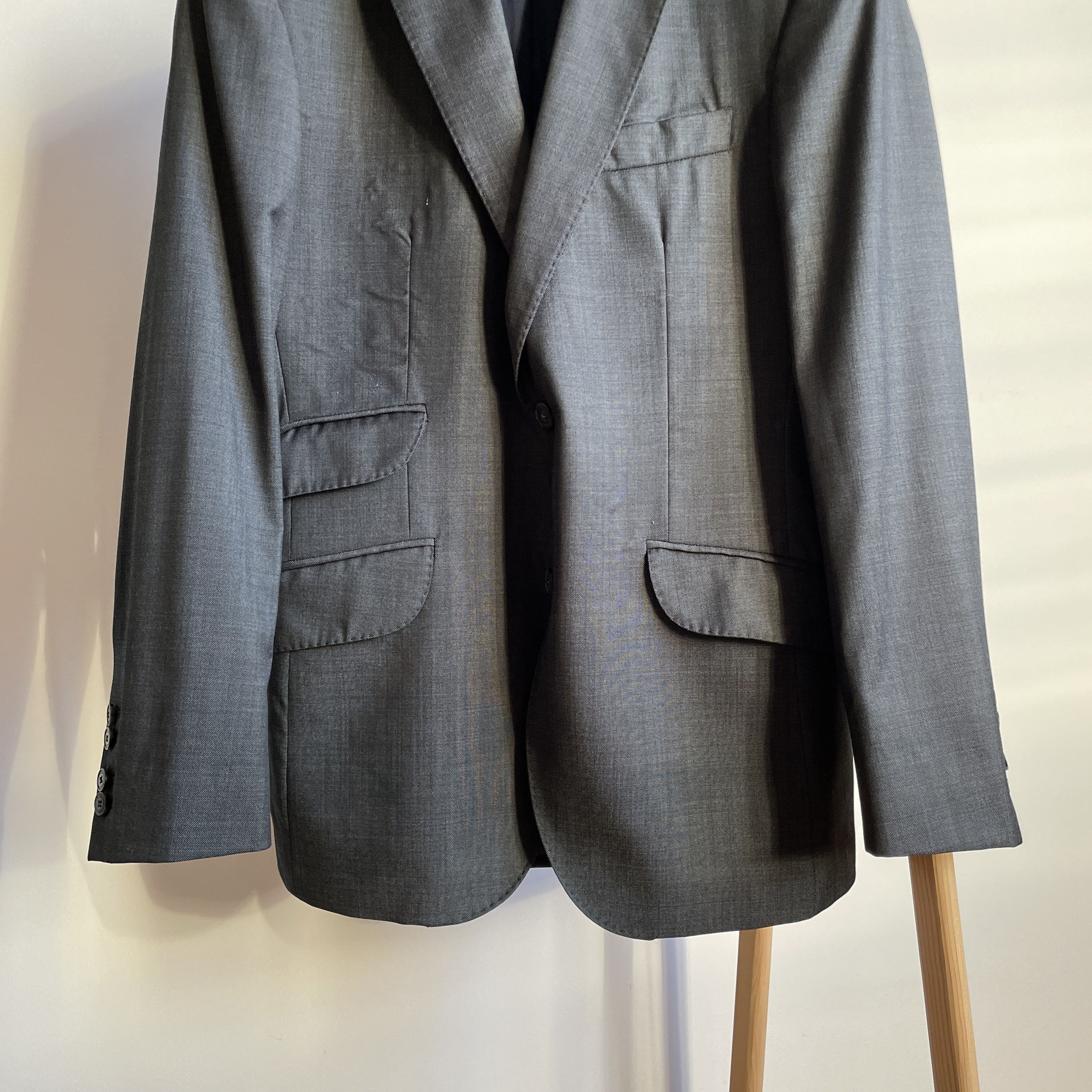 Hackett Hackett Pinhead Charcoal Gray Wool Suit Size EUR48R/UK/US38R Size 38R - 6 Thumbnail