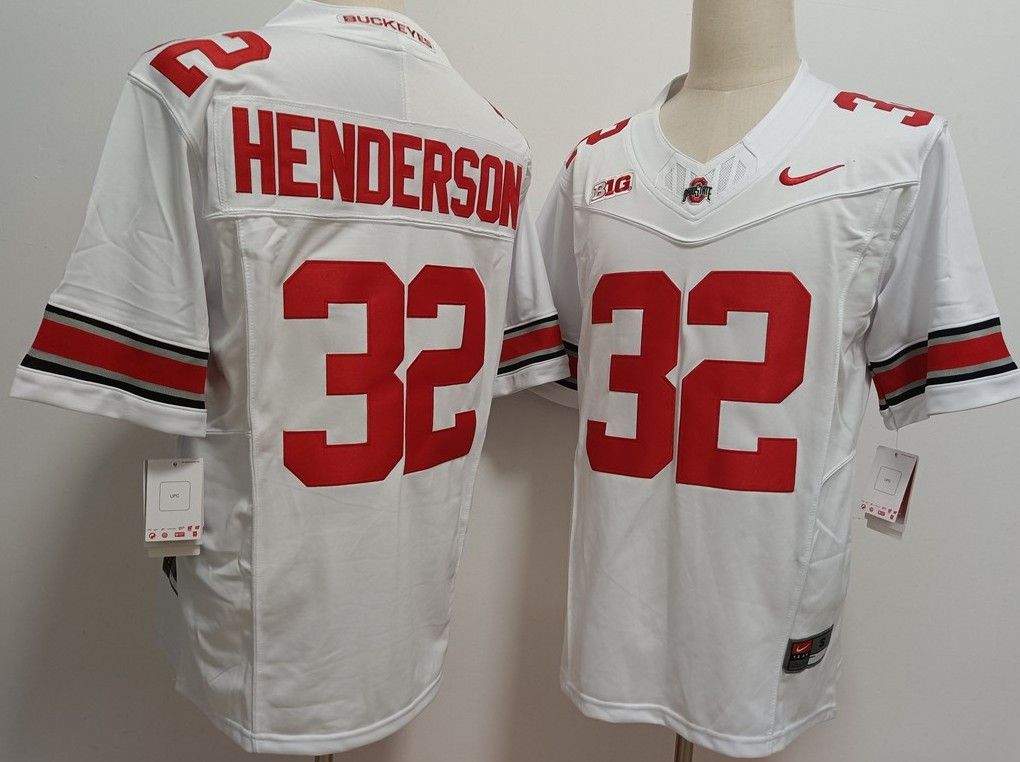 Other Men's Buckeyes 32 TreVeyon Henderson White Jersey Size US M / EU 48-50 / 2 - 1 Thumbnail