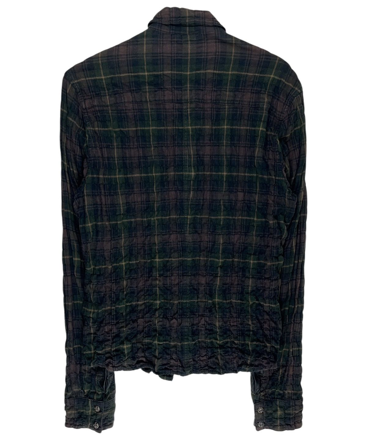 Chrome Hearts Chrome Hearts Leather Fleur Patch Plaid Flannel Button Up Size US M / EU 48-50 / 2 - 3 Thumbnail