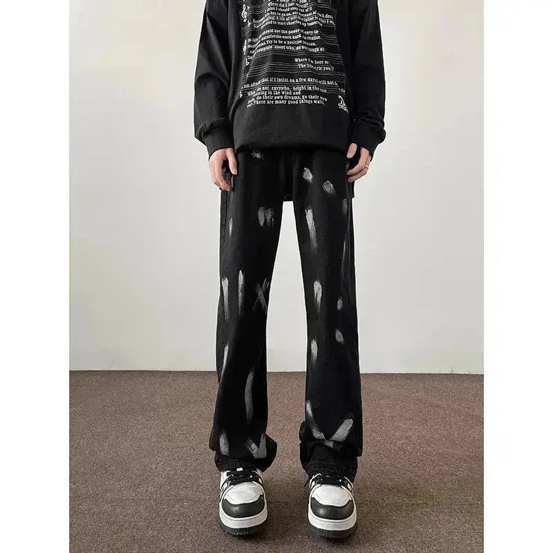 Japanese Brand Retro loose ink splatter graffiti tie dye jeans Size US 32 / EU 48 - 6 Thumbnail