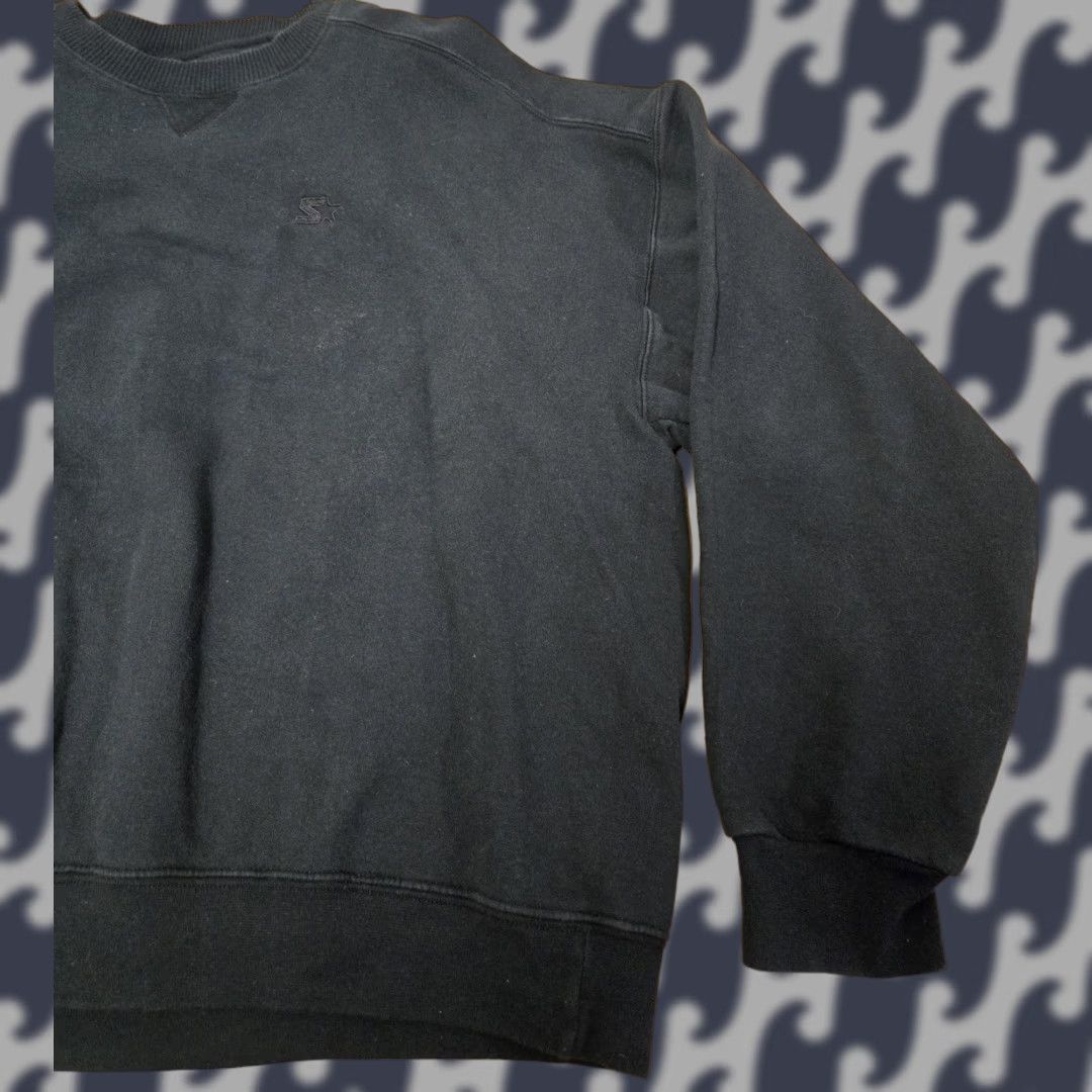 Starter Starter Sweatshirt Pullover Mens XL Black Heavyweight Crewneck V Stitch Pro 80 Logo Embroidered S View Size US XL / EU 56 / 4 - 1 Thumbnail