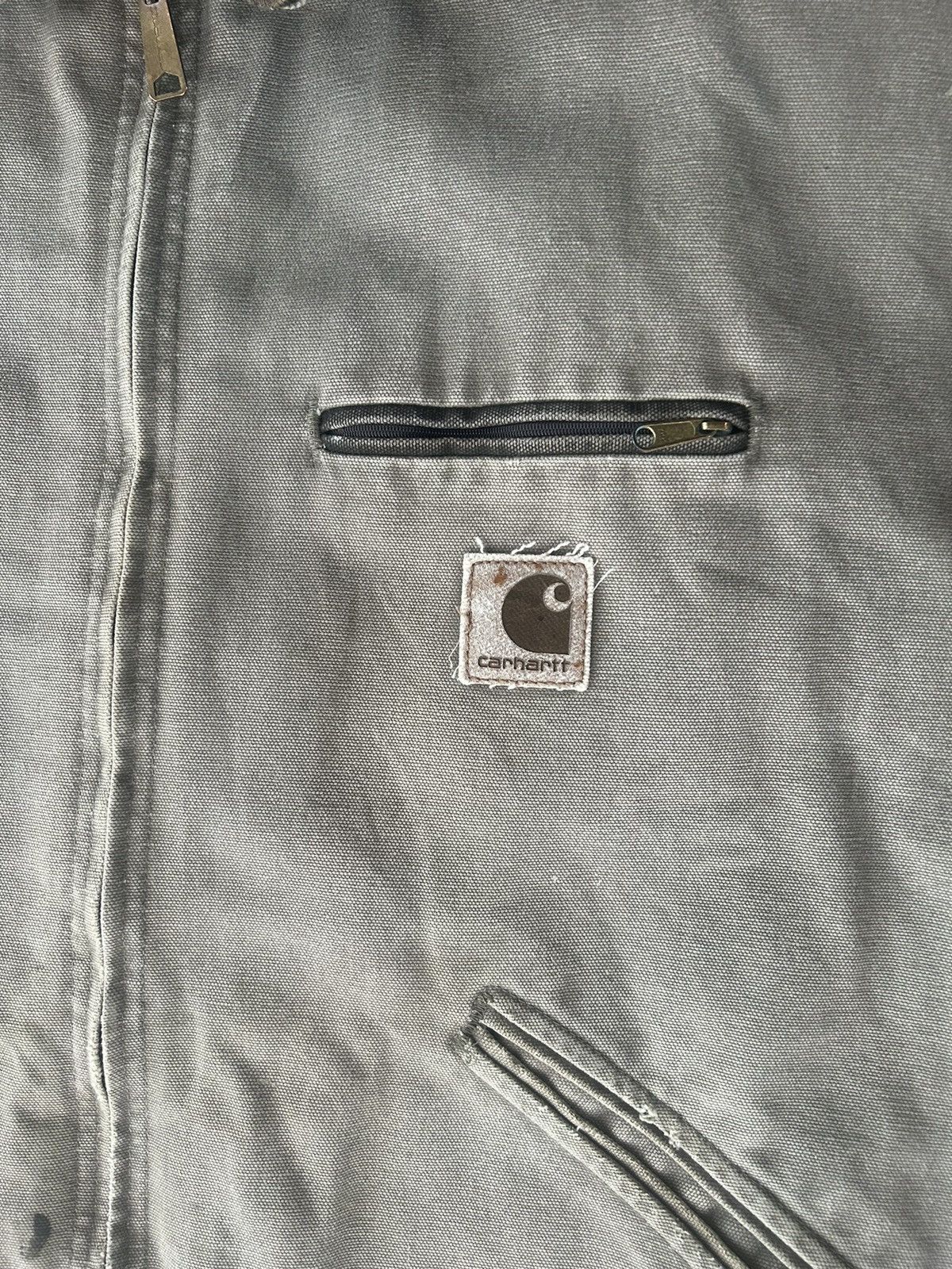 Carhartt Vintage 90s Light Brown Carhartt BlanketLined Detroit Jacket Size US XL / EU 56 / 4 - 2 Thumbnail