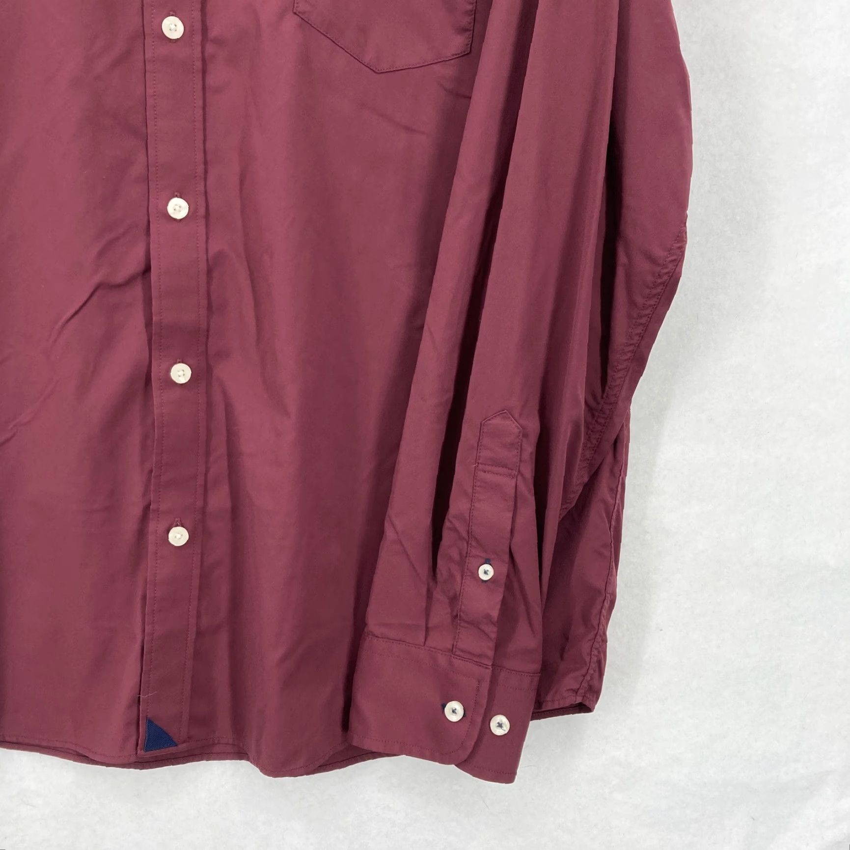 UNTUCKit UNTUCKit Shirt Mens 2XL Burgundy Gironde Slim Fit Button Up Long Sleeve Stretch Size US XXL / EU 58 / 5 - 3 Thumbnail