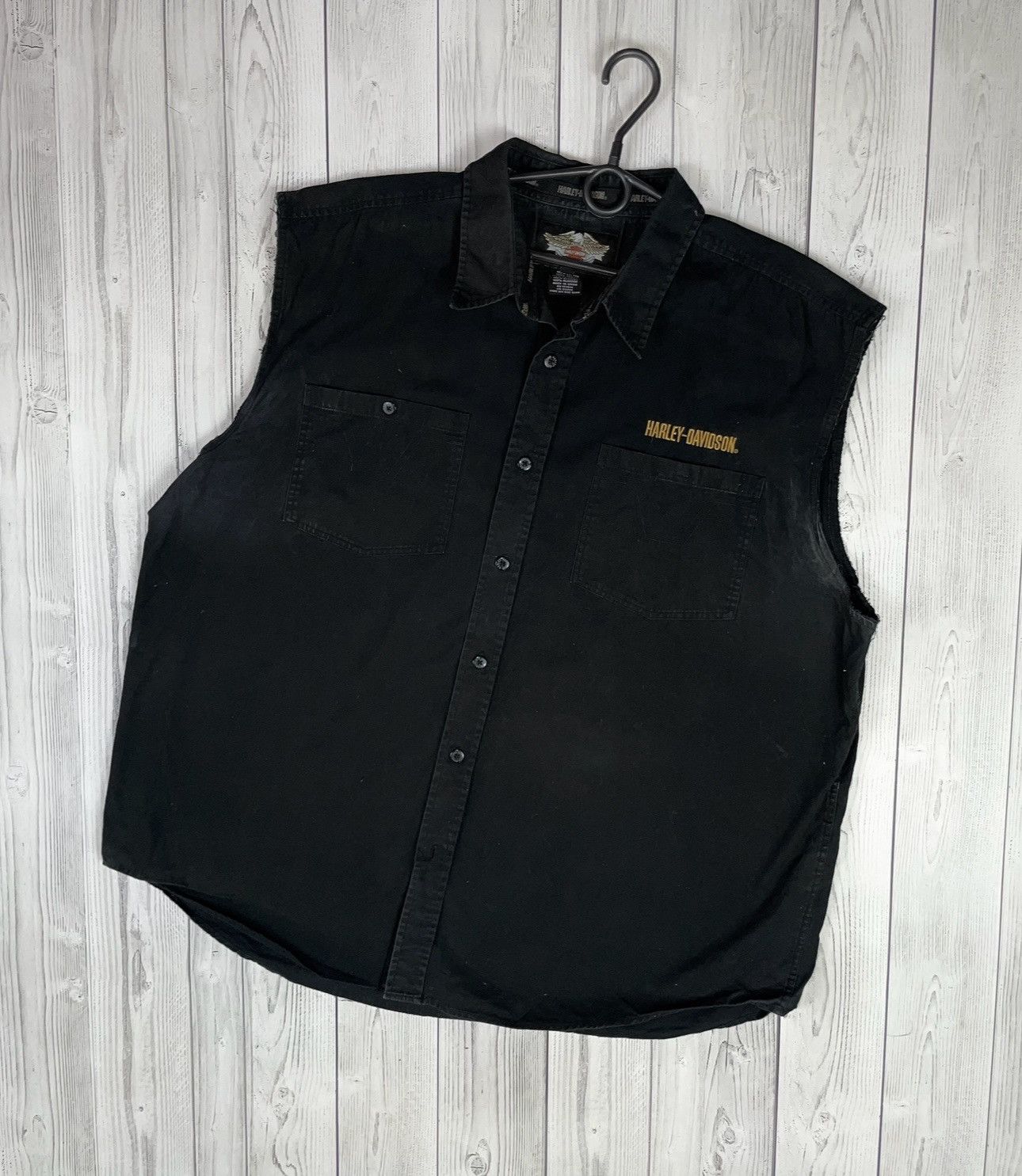Harley Davidson Vintage Harley Davidson shirt big logo moto Bike rare XXL Size US XXL / EU 58 / 5 - 2 Thumbnail
