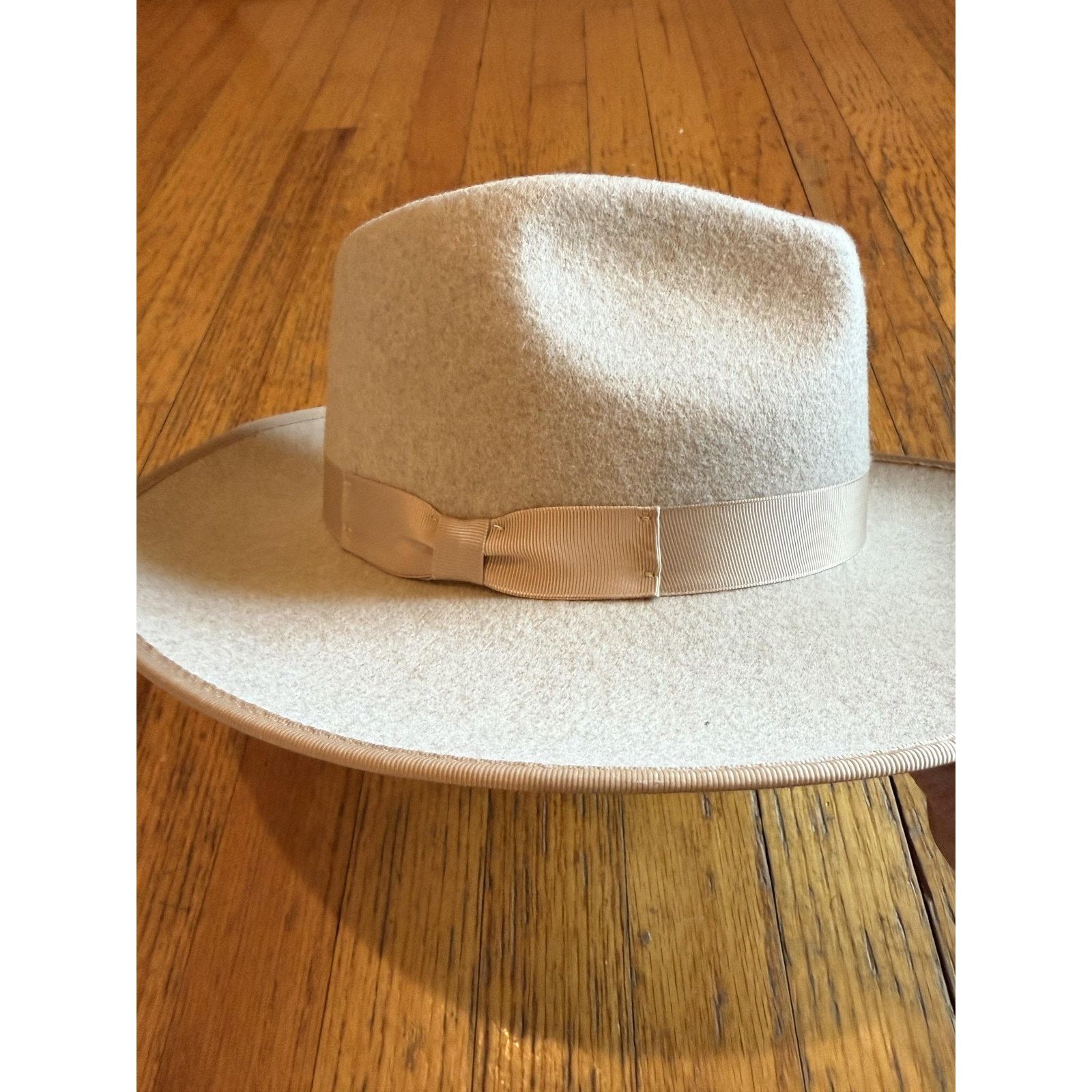 Other Gigi Pip Hat Fedora Fitted 57 Beige Wool Wide Brim Rancher Size ONE SIZE - 3 Thumbnail