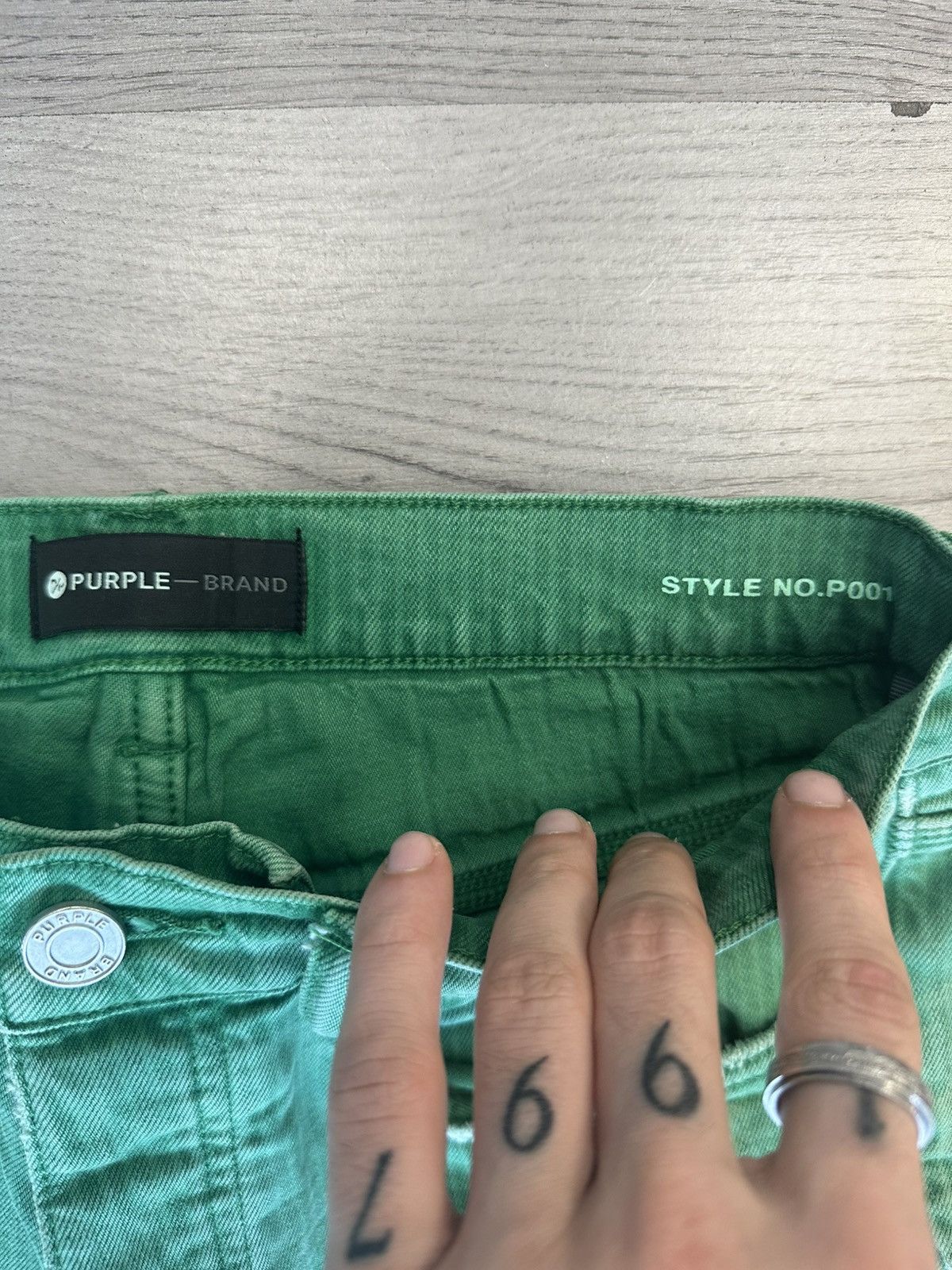 Purple Brand Purple Jeans Green Hickory Stripe Size US 30 / EU 46 - 2 Thumbnail