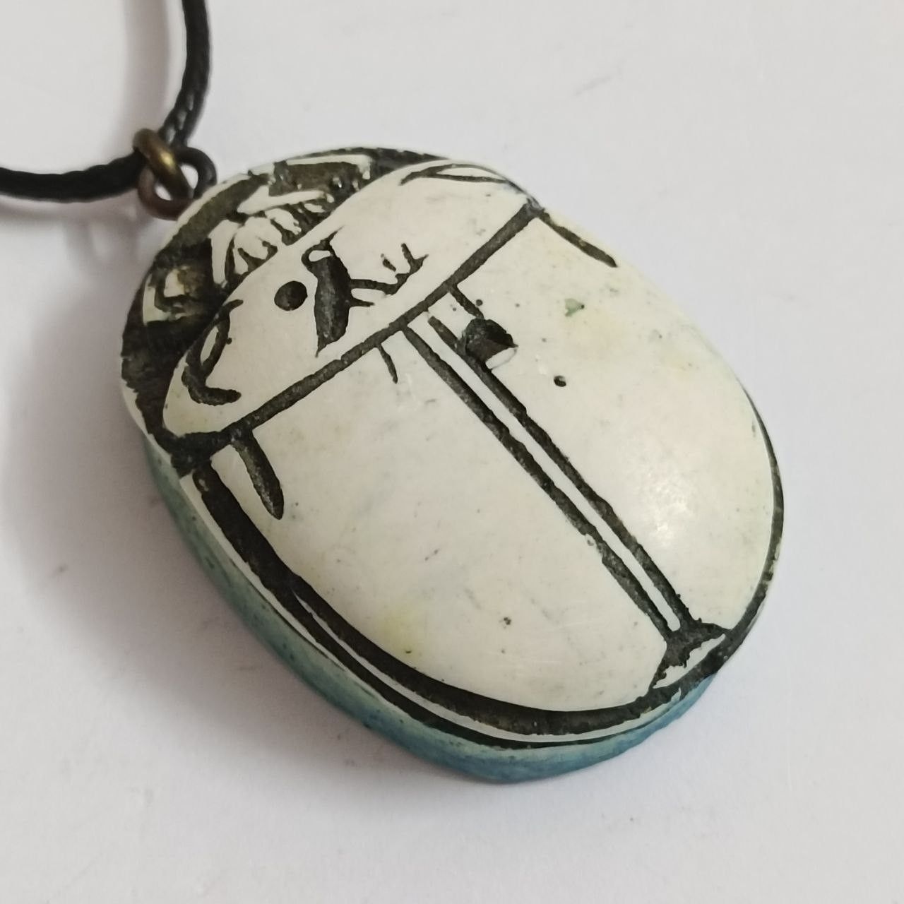 Handmade Egyptian scarab pendant necklace – handmade, vintage Size ONE SIZE - 6 Thumbnail