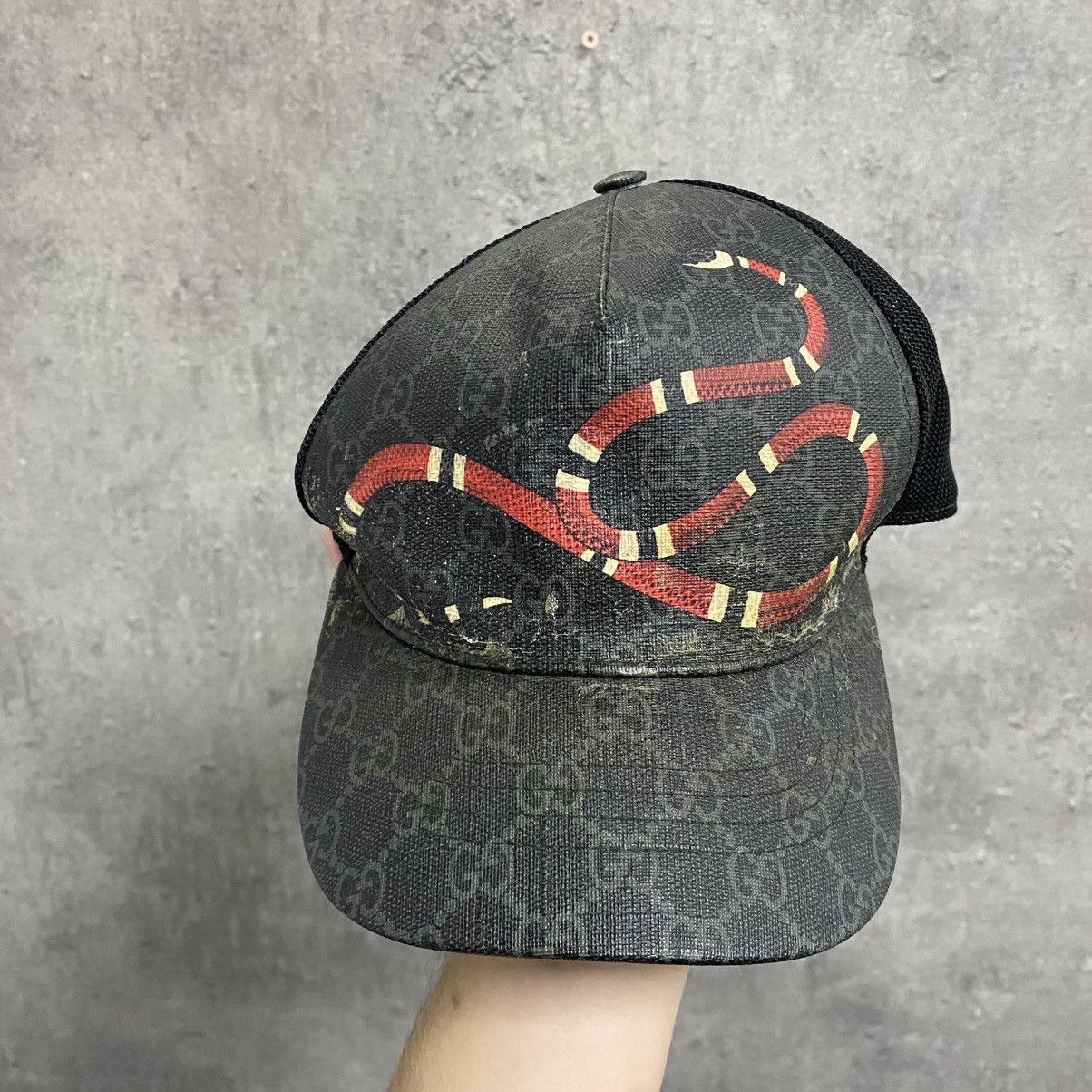 Gucci Gucci Snake Monogram Cap Hat Size ONE SIZE - 3 Thumbnail