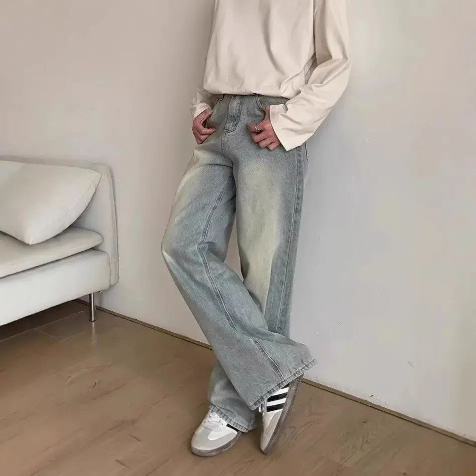 Japanese Brand Retro straight leg casual wide leg jeans Size US 32 / EU 48 - 2 Thumbnail