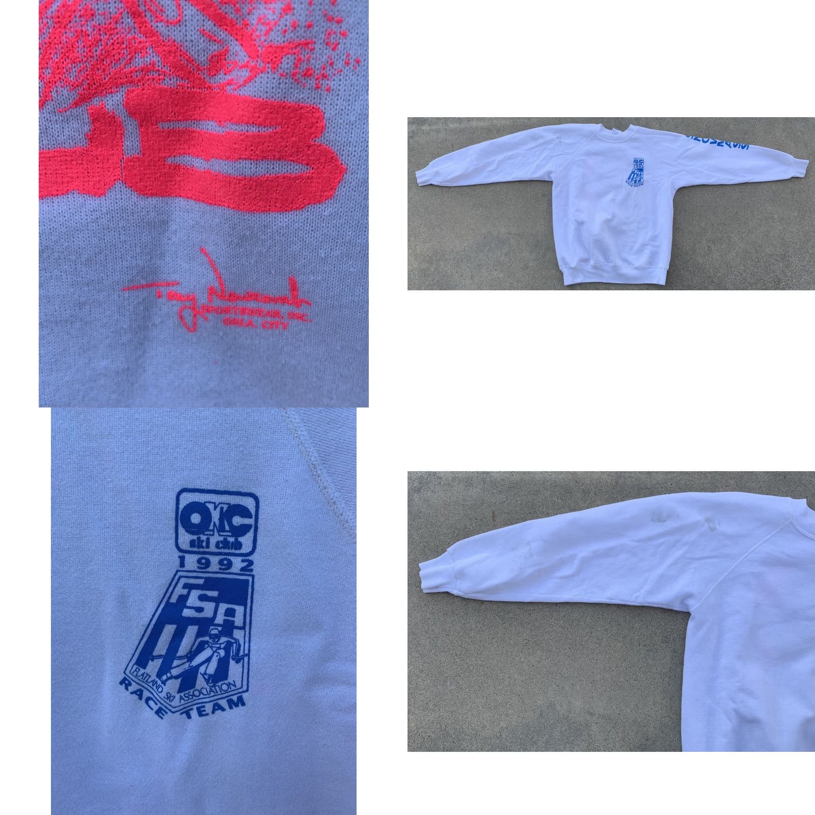 Hanes vintage OKC Ski Club 1992 FSA Flatland Ski Association Race Team sweatshirt Sz L Size US L / EU 52-54 / 3 - 9 Thumbnail
