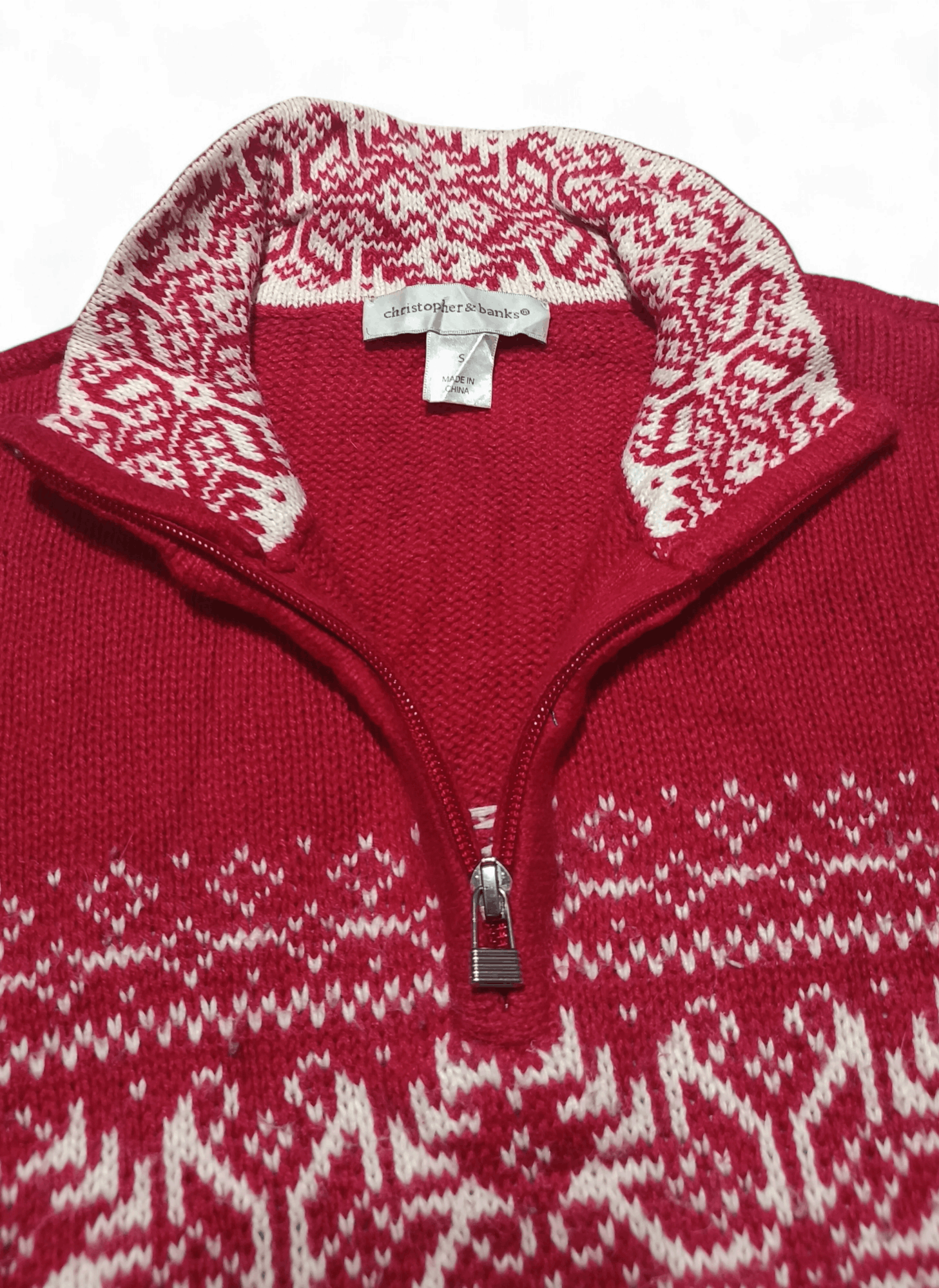 Other CHRISTOPHER & BANKS Ethnic Striped Motif Knit Cotton Sweater Size US S / EU 44-46 / 1 - 8 Thumbnail