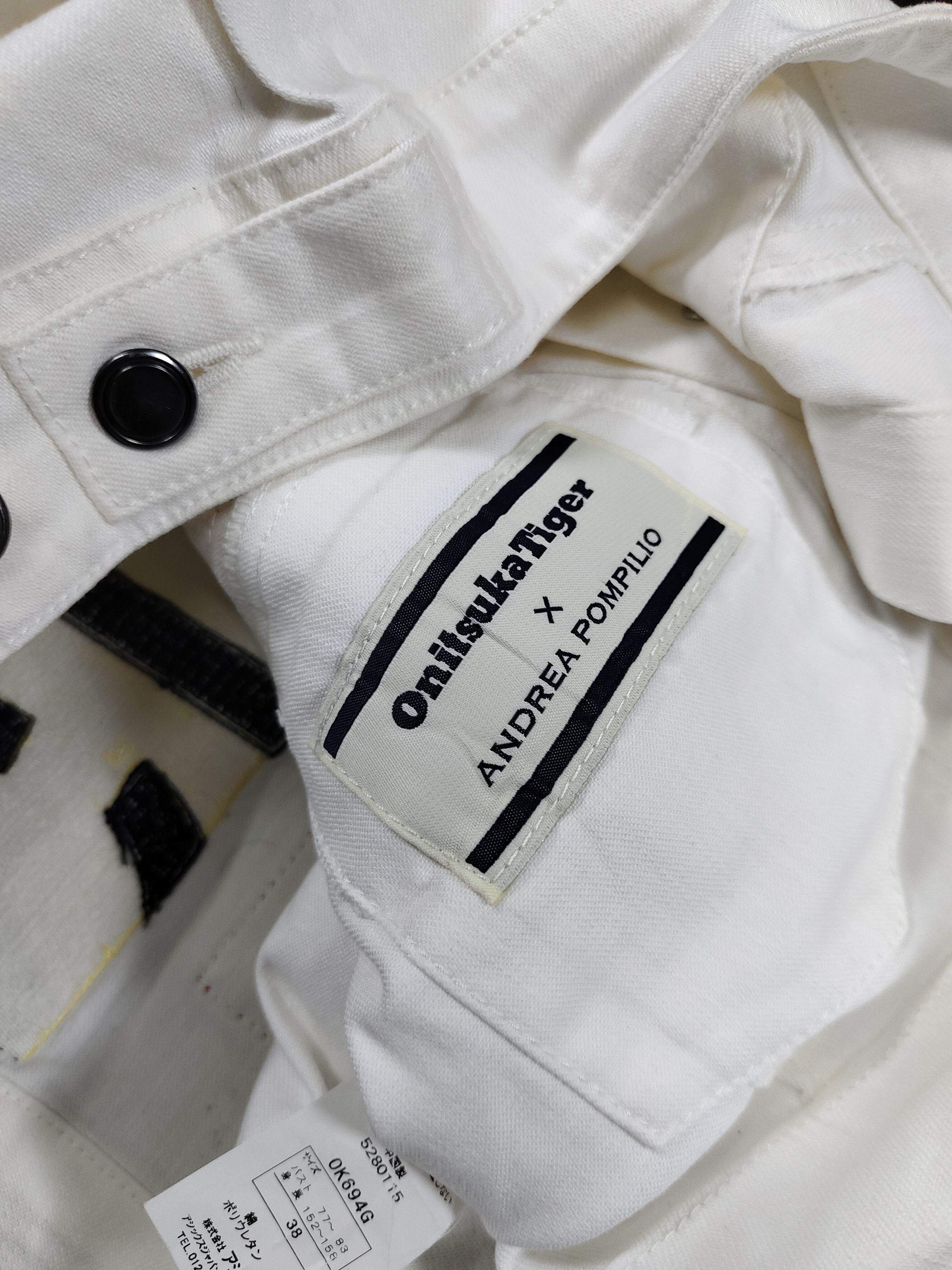 Andrea Pompilio Onitsuka Tiger x Andrea Pompilio Runway Cropped Denim Jacket Size M / US 6-8 / IT 42-44 - 10 Thumbnail