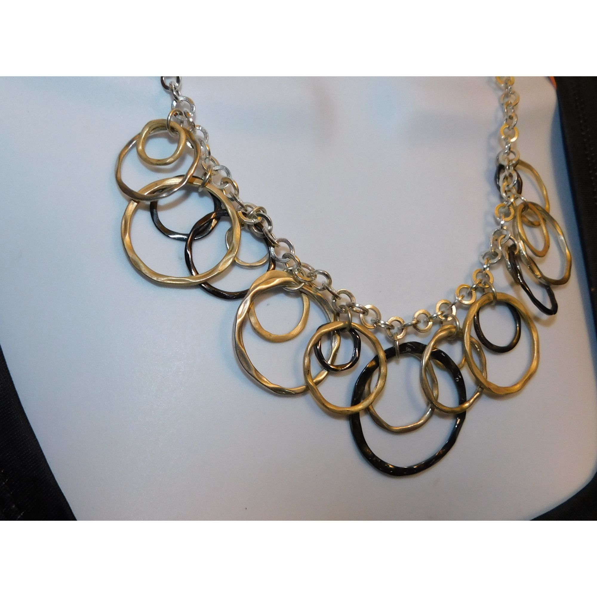 Other Geometric Multi Metallic Open Ring Charm Necklace Size ONE SIZE - 3 Thumbnail