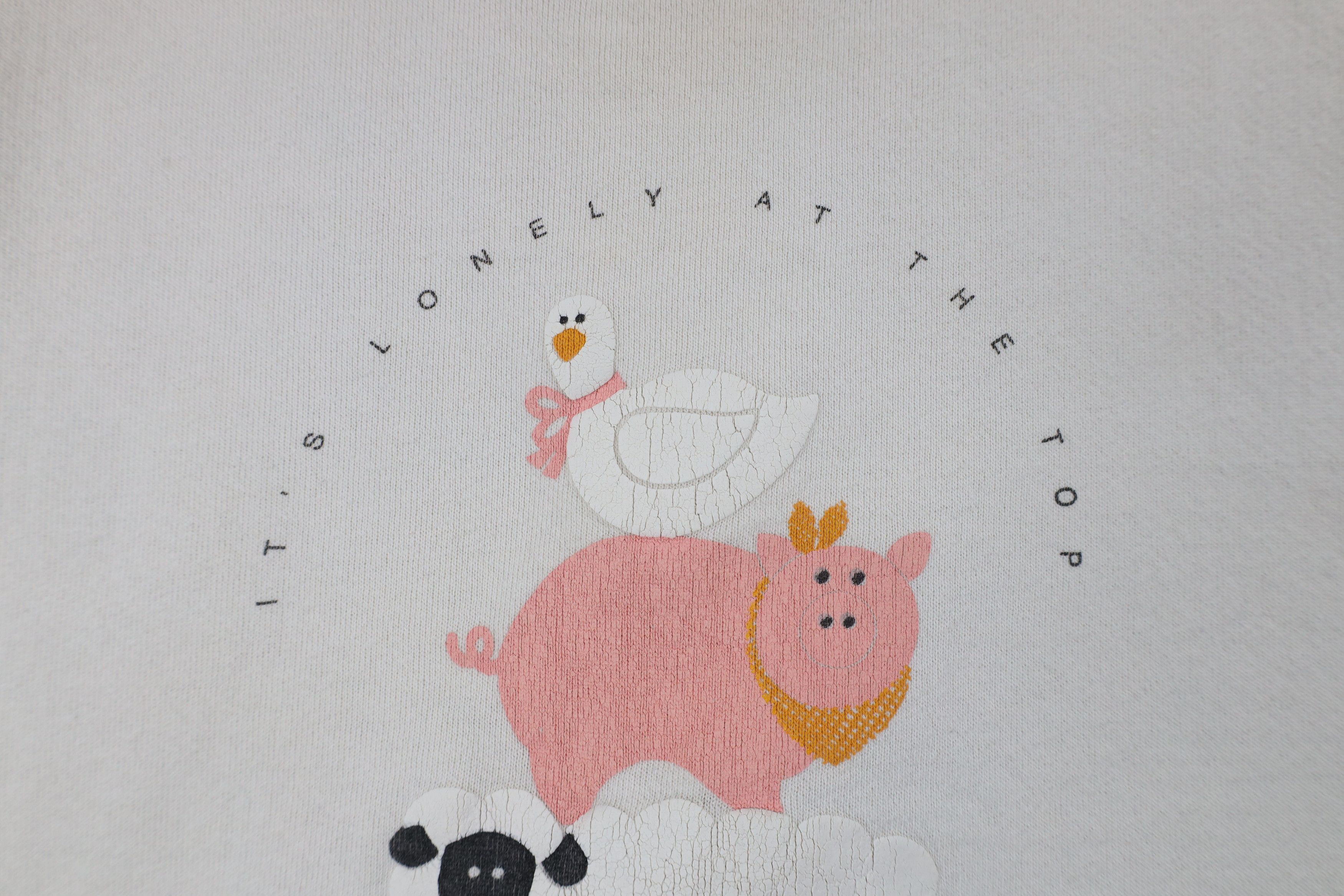 Vintage Vintage 80s Country Farmhouse Animals Sweatshirt USA Size L / US 10 / IT 46 - 6 Thumbnail