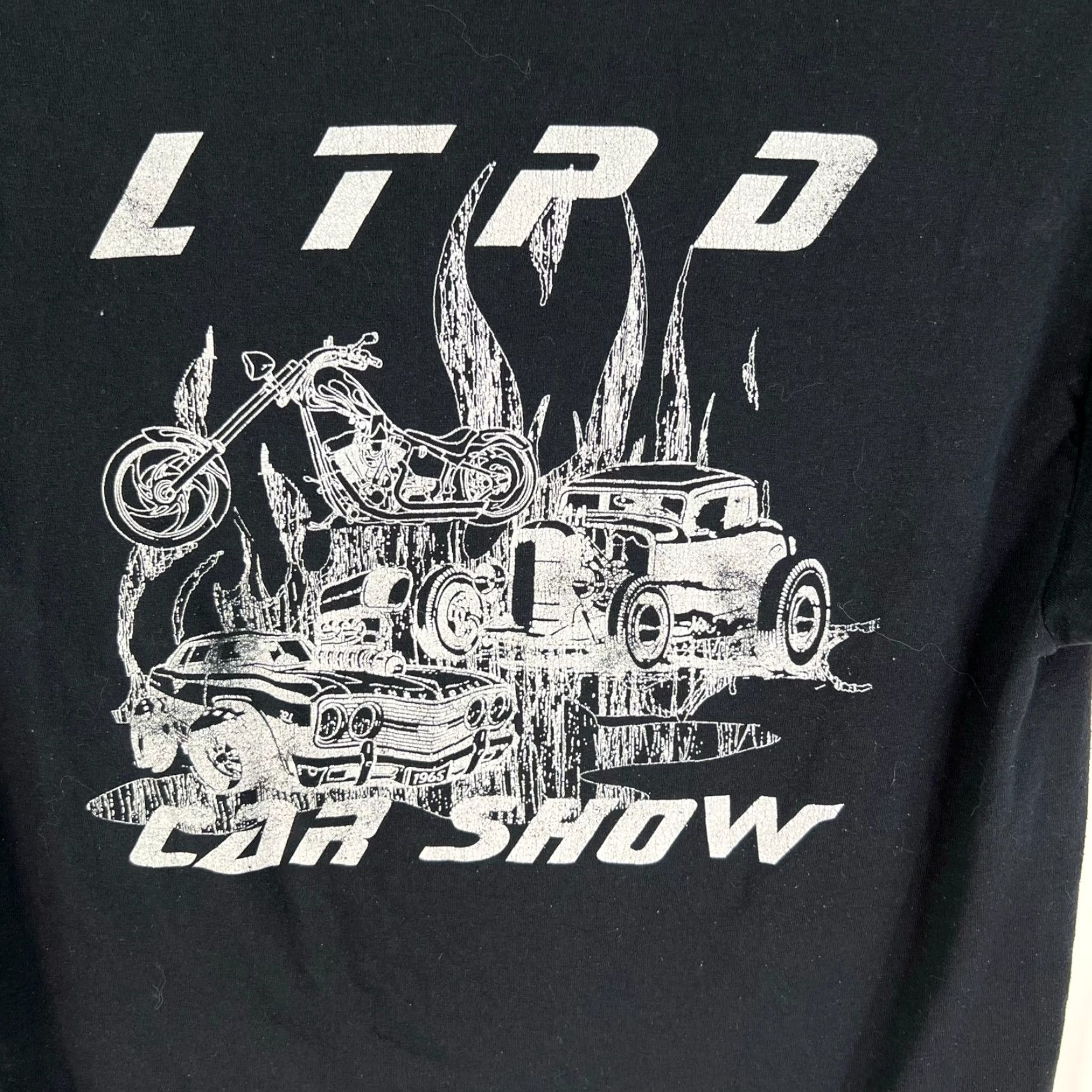 Jerzees JERZEES Car Show T-Shirt Adult Large Black Short Sleeve Crew Neck 2 Sided Graphics Mens Size US L / EU 52-54 / 3 - 5 Thumbnail