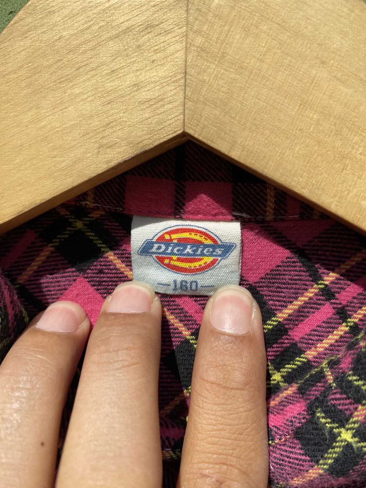 Dickies Dickies Pink Plaid Grunge Flannel Shirt Vintage Workwear Size ONE SIZE - 11 Thumbnail