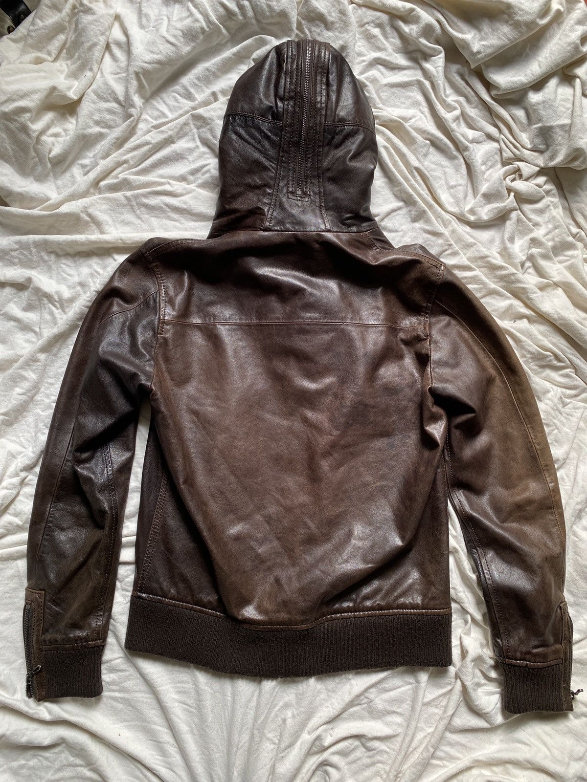 Tete Homme Archive Tete homme hooded leather jacket Size US M / EU 48-50 / 2 - 6 Thumbnail