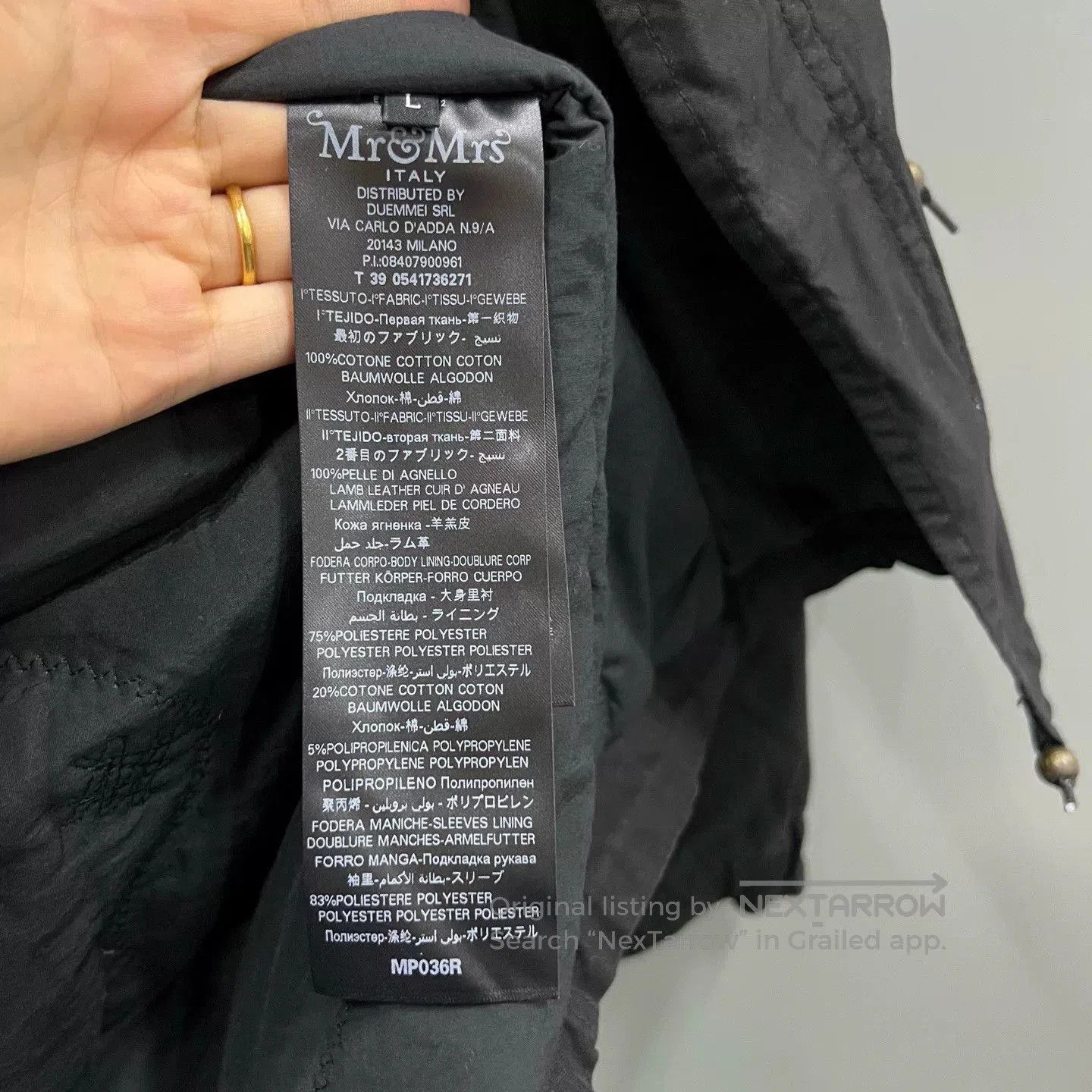 MR & MRS ITALY black fur. Size L / US 10 / IT 46 - 4 Thumbnail