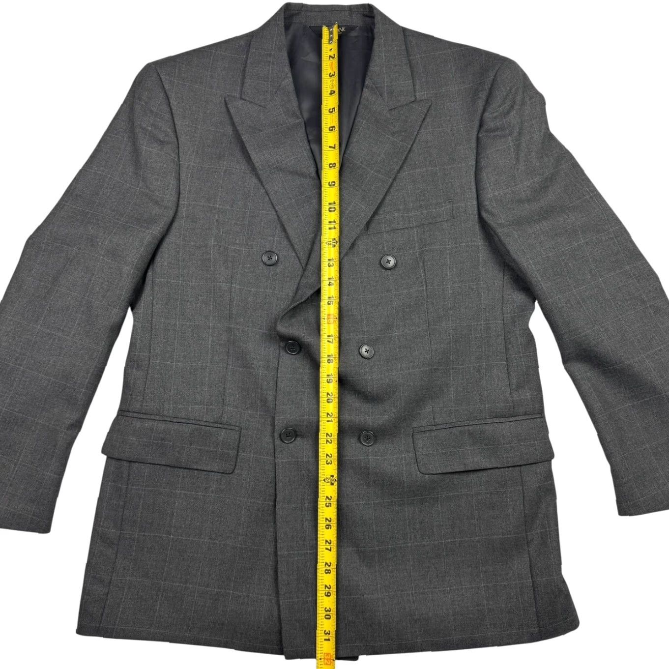 Jos. A. Bank VINTAGE Jos. A. Bank Wool Double-Breasted Jacket Blazer Gray 41R Mens Regular Blazer Jacket Wool Gray 41R Mens Size 42R - 7 Thumbnail