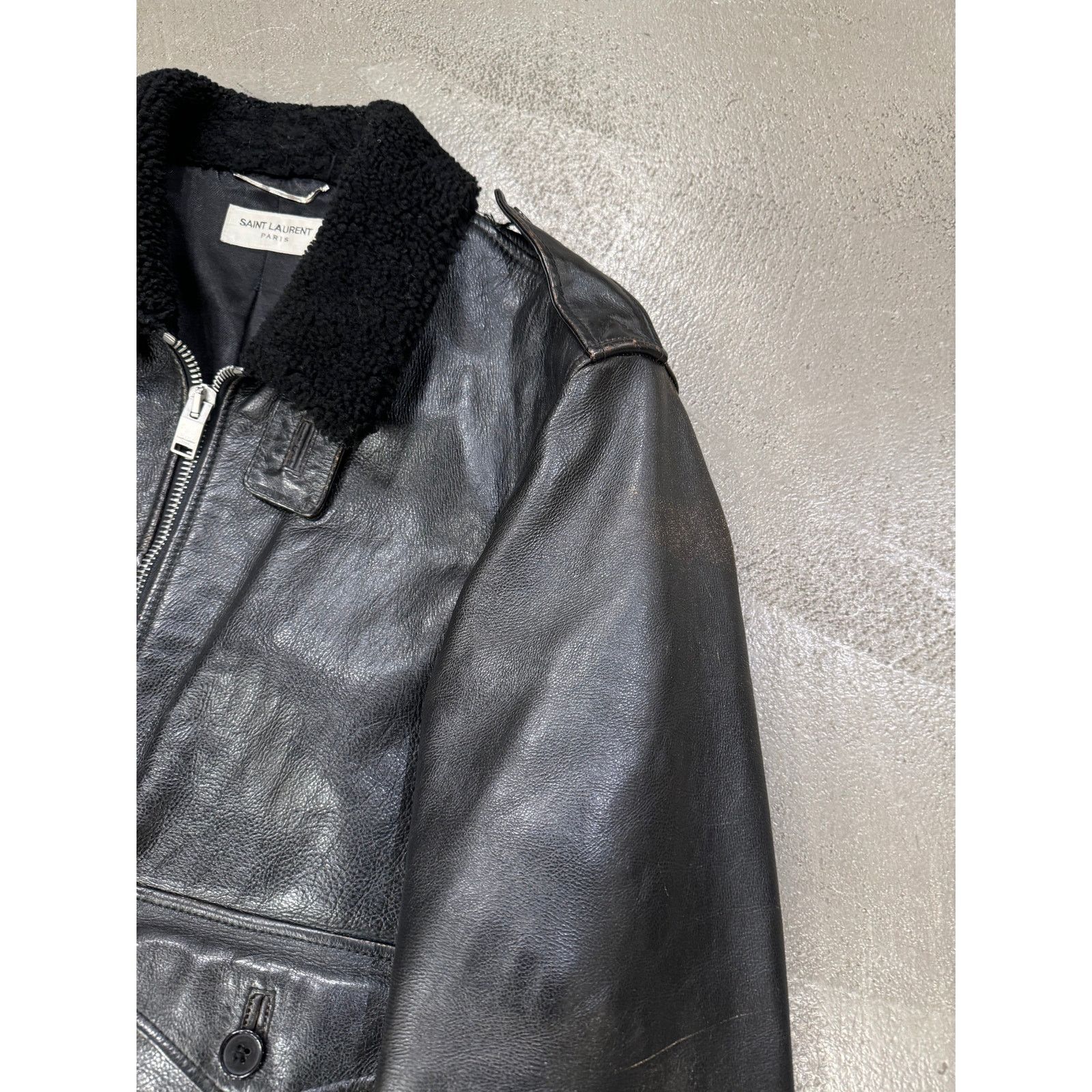 Saint Laurent Paris A/W13 Saint Laurent by Hedi Slimane aviator shearling jacket Size US M / EU 48-50 / 2 - 5 Thumbnail
