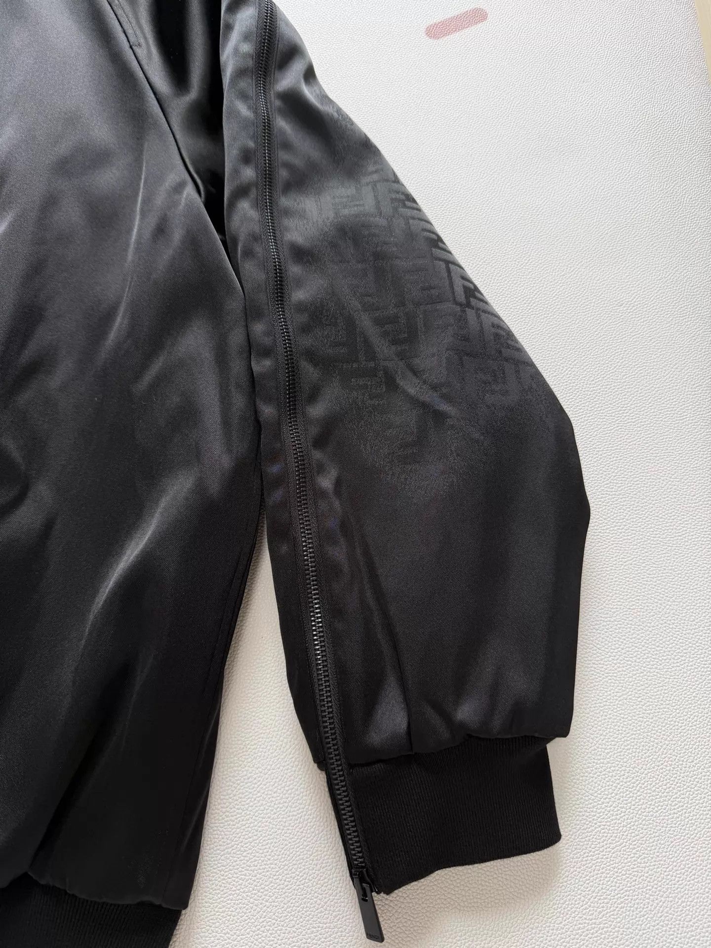 Fendi Fendi Black Jacquard Baseball Jacket Zip-Off Arms 54 New Size US L / EU 52-54 / 3 - 3 Thumbnail