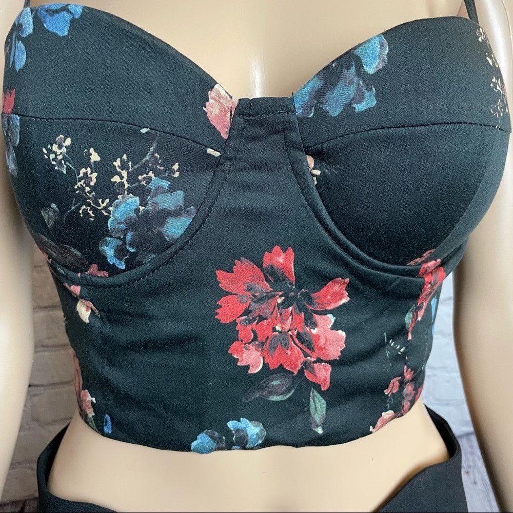 Other NWT New Olivaceous Floral Crop Corset Top Size L Size L / US 10 / IT 46 - 3 Thumbnail
