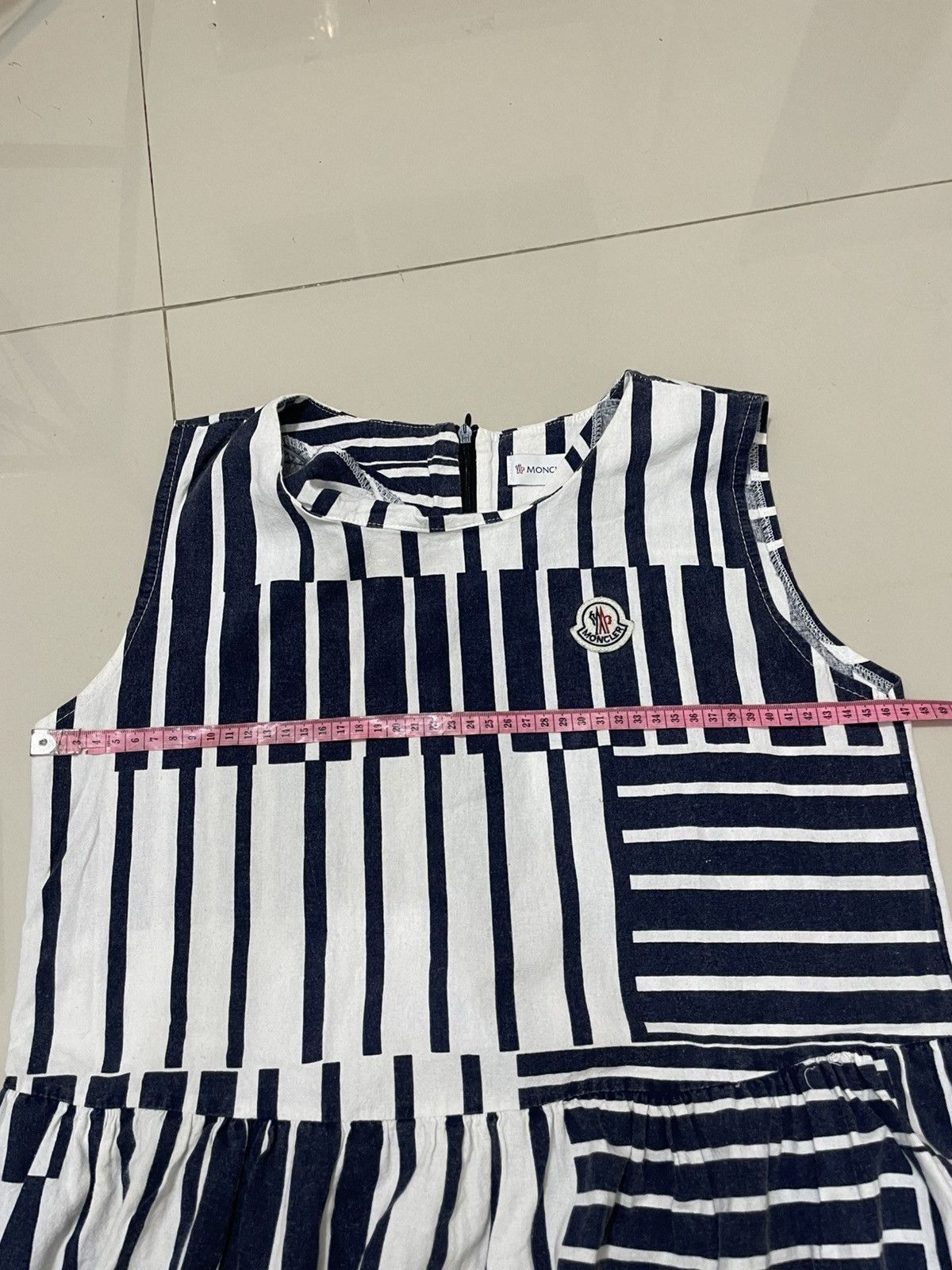 Moncler 2000s Moncler Sleeveless Striped Patchwork Dress Y2K Loro Size M / US 6-8 / IT 42-44 - 8 Thumbnail