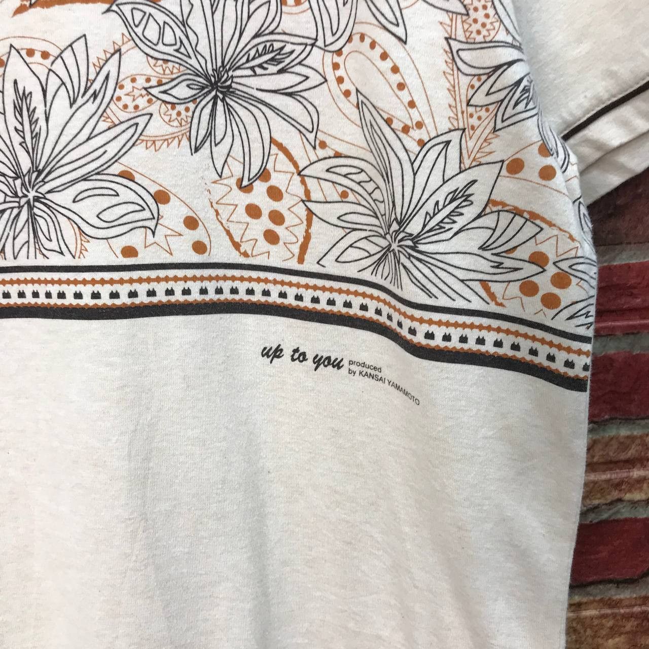 Kansai Yamamoto VINTAGE KANSAI YAMAMOTO NATIVE TSHIRT SINGLE BUTTON Size US L / EU 52-54 / 3 - 7 Thumbnail