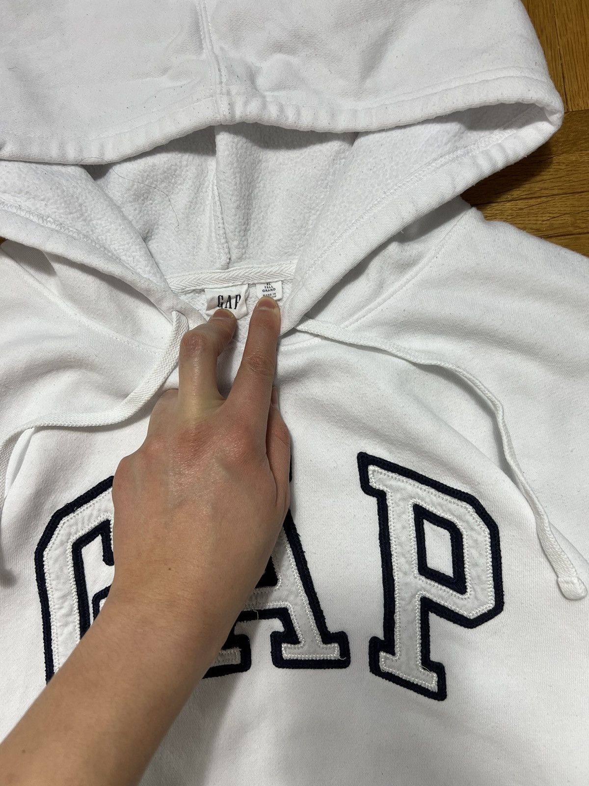 Gap Hoodie GAP big logo white y2k kanye west bluza boxy fit Size US XXL / EU 58 / 5 - 2 Thumbnail