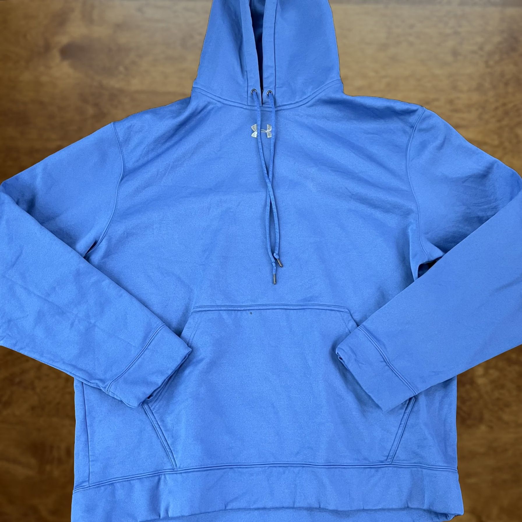 Under Armour Under Armour Hoodie Mens XL Blue Logo Fleece Pullover Sweatshirt Gym Training Size US XL / EU 56 / 4 - 1 Thumbnail