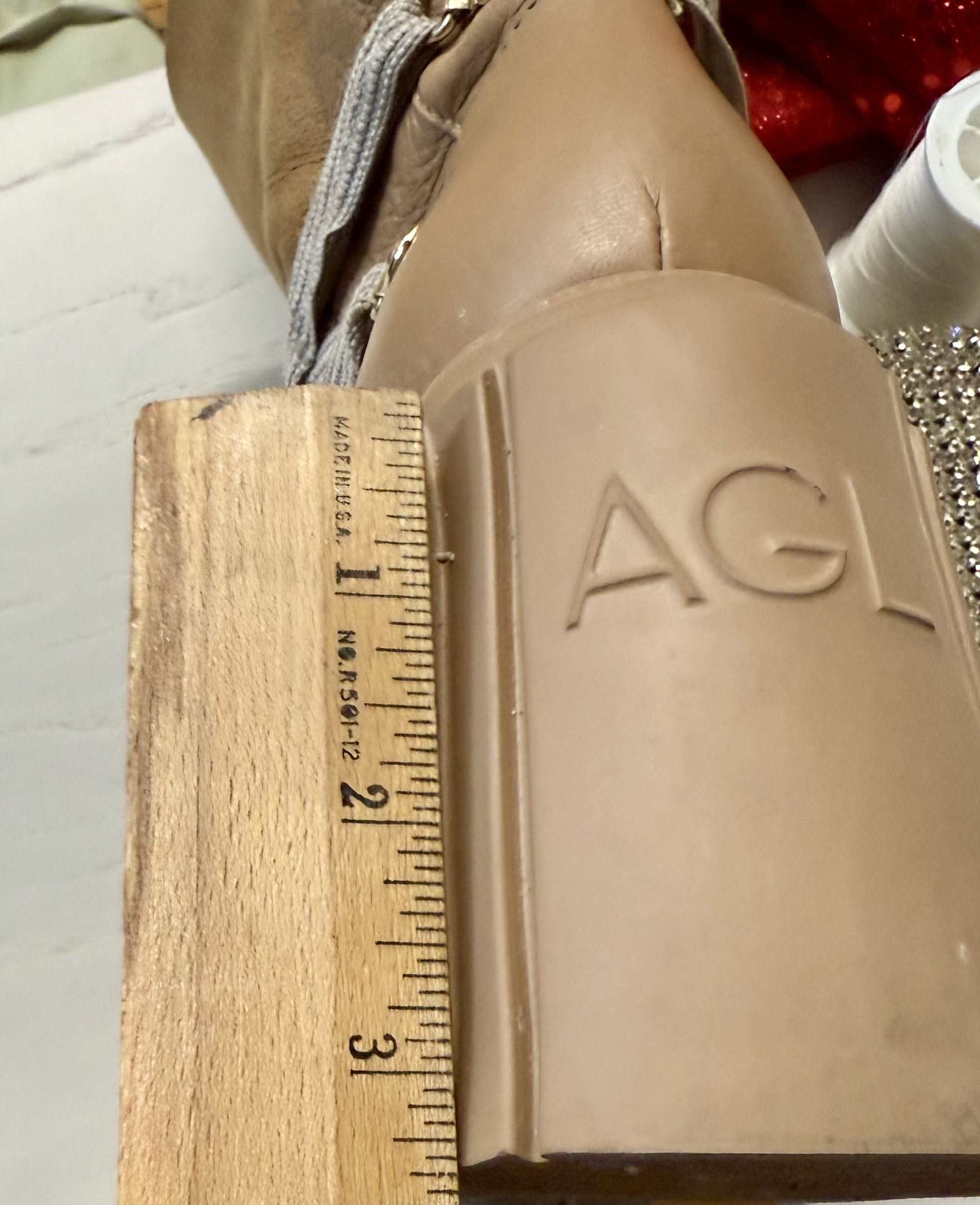 AGL AGL Women's Tan Suede Shearling Lined Laced-Up Boots, US 7.5 Size US 7.5 / IT 37.5 - 6 Thumbnail