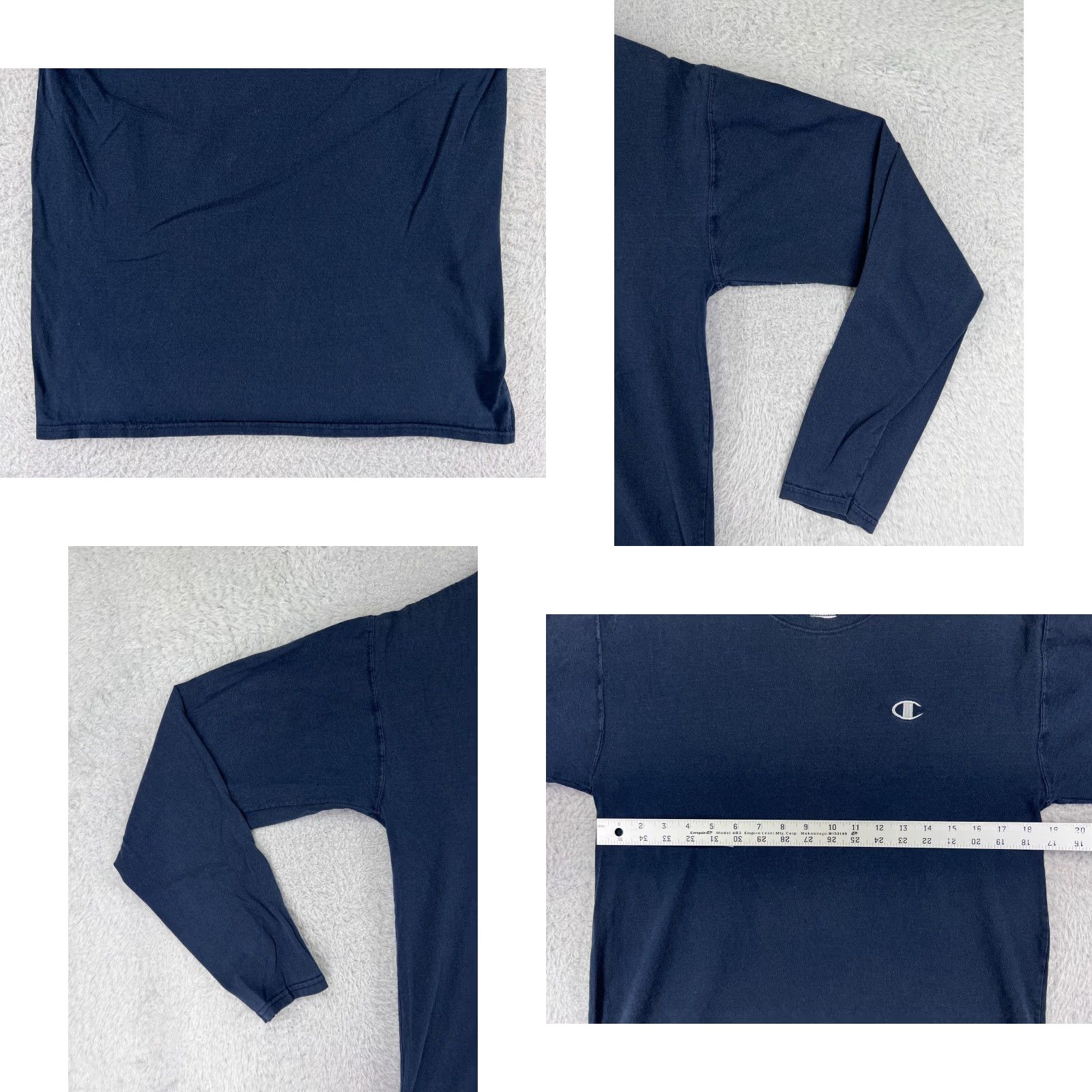 Champion Champion Shirt Mens Medium Blue Embroidered Logo Long Sleeve Cotton Size US M / EU 48-50 / 2 - 8 Thumbnail