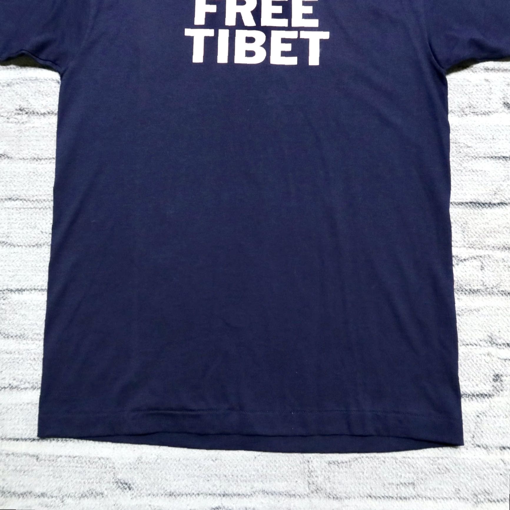 Fruit Of The Loom Vintage Deadstock Tibetan Freedom Concert Shirt Navy L Mens T-Shirt Size US L / EU 52-54 / 3 - 3 Thumbnail