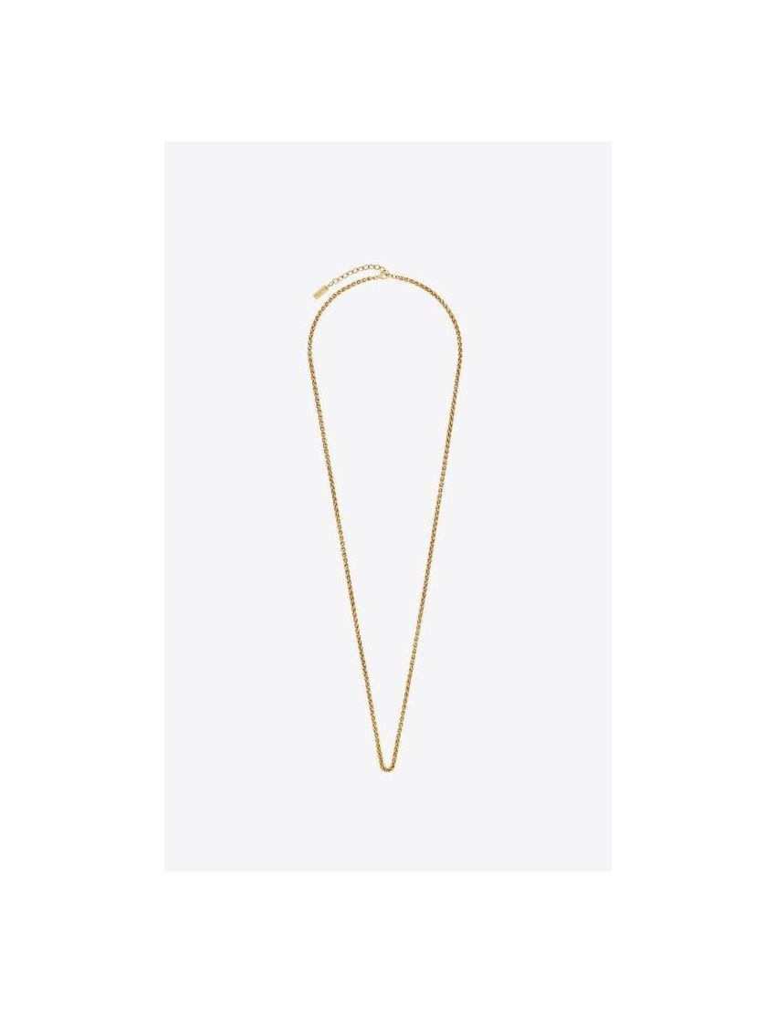 Saint Laurent Paris o1bcso1str1224 Size: OS/Wheat Chain Necklace in Golden Size ONE SIZE - 1 Thumbnail