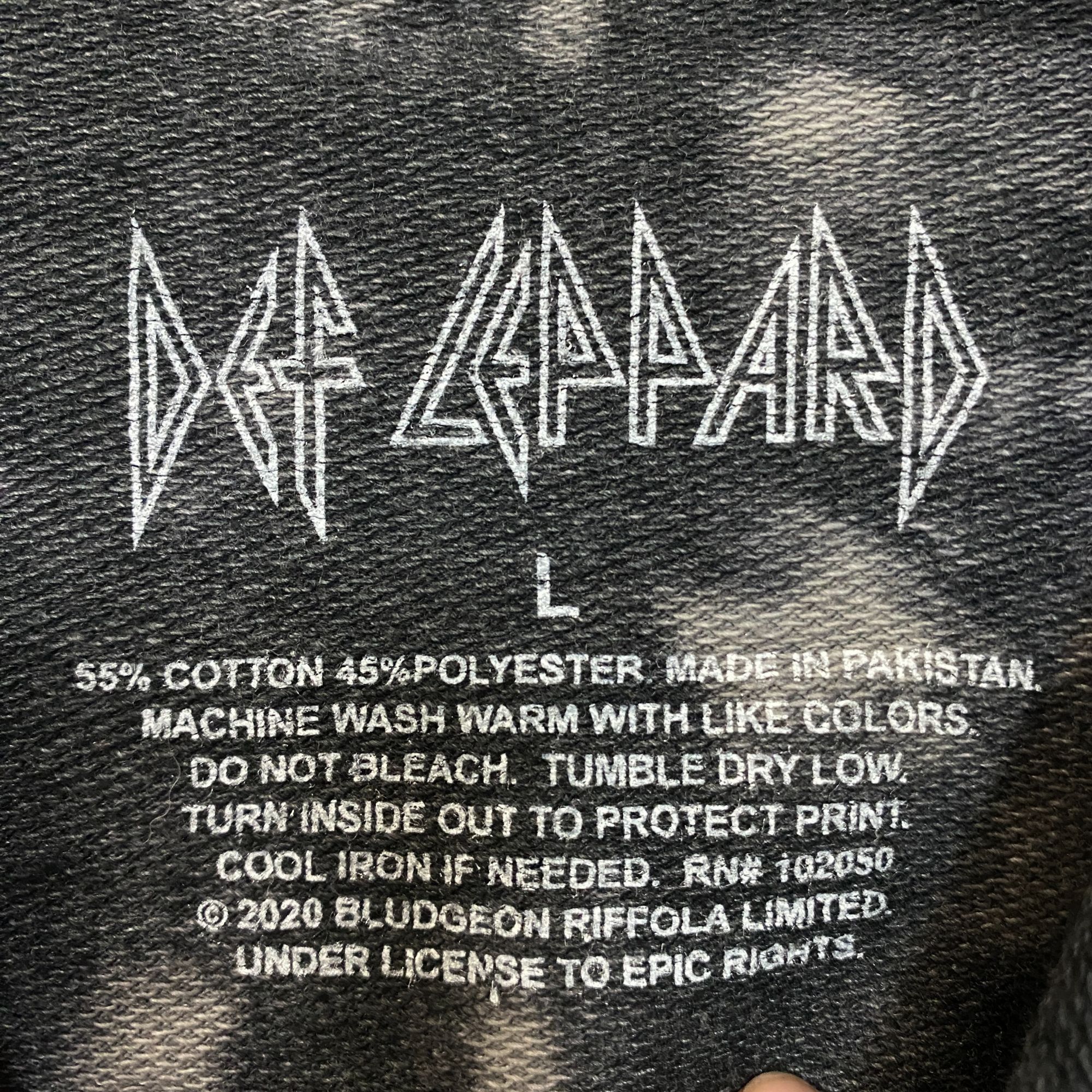 Def Leppard Def Leppard 1983 US Tour Metal Band Bleach Dye Hoodie Large Size US L / EU 52-54 / 3 - 4 Thumbnail