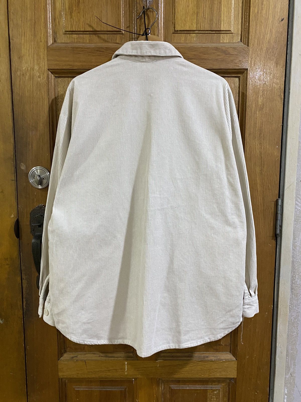 GU GU Corduroy Overshirt Jacket Cream Beige Size US L / EU 52-54 / 3 - 2 Thumbnail