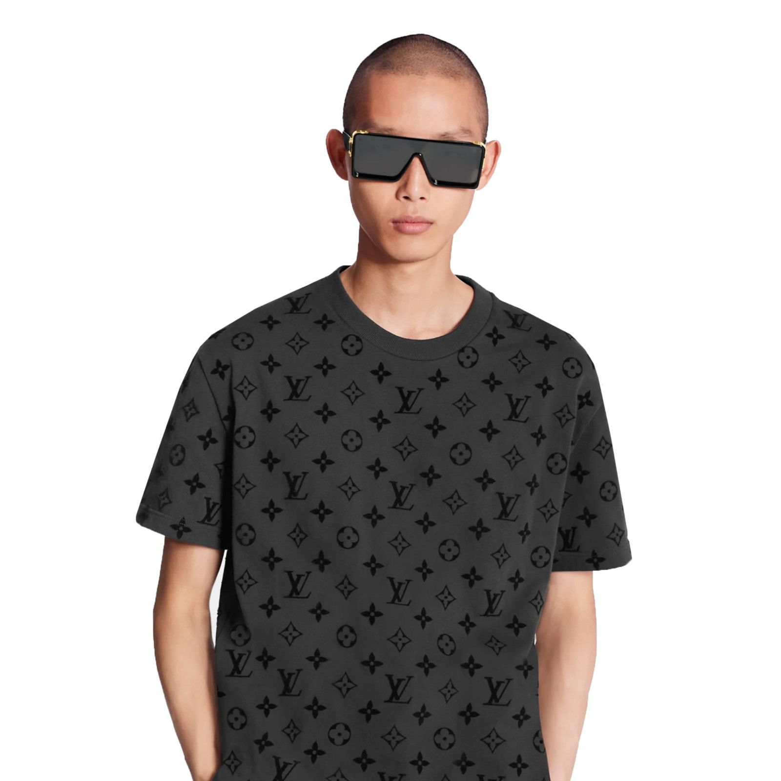 Louis Vuitton Louis Vuitton SS20 Velvet Monogram Black Logo Zip Pocket Size US M / EU 48-50 / 2 - 8 Thumbnail