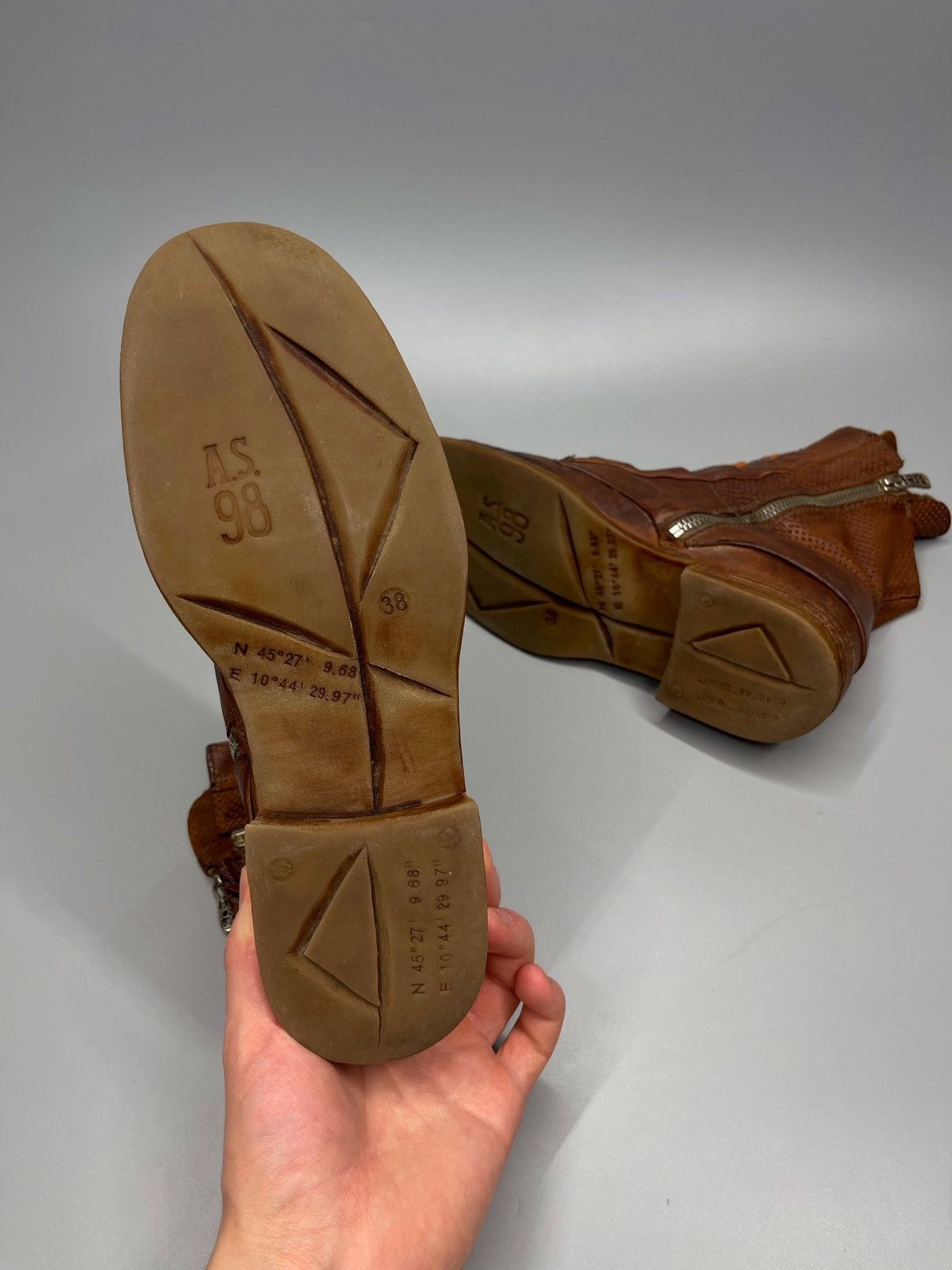 Japanese Brand × Vintage A.S 98 Boots Leather Style Rick Owens Size US 5.5 / EU 38 - 13 Thumbnail