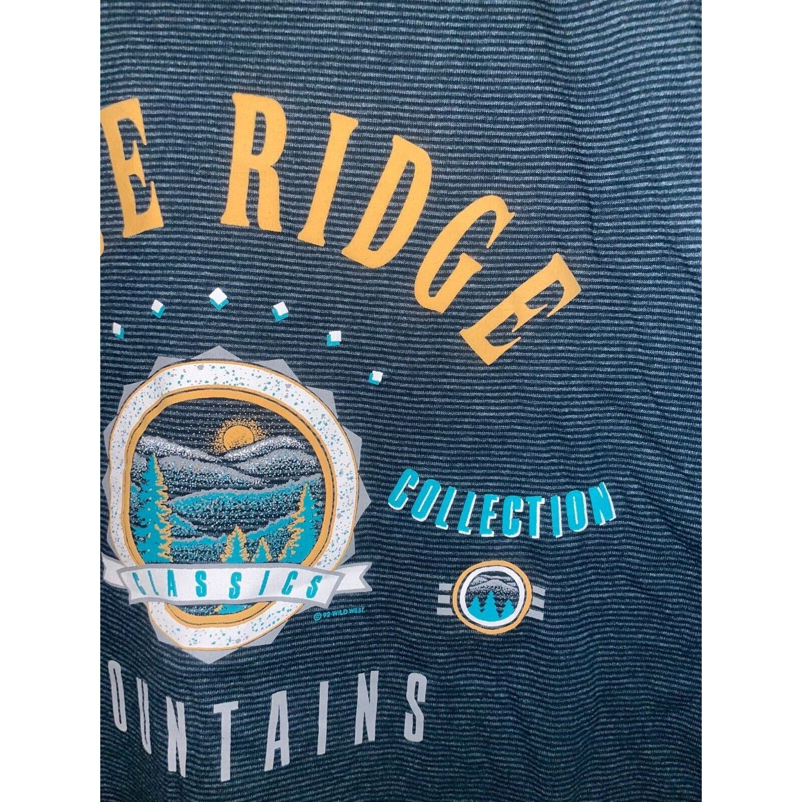 Vintage 90s Vintage Blue Ridge Nature Mountains Green Shirt Striped Size US L / EU 52-54 / 3 - 3 Thumbnail