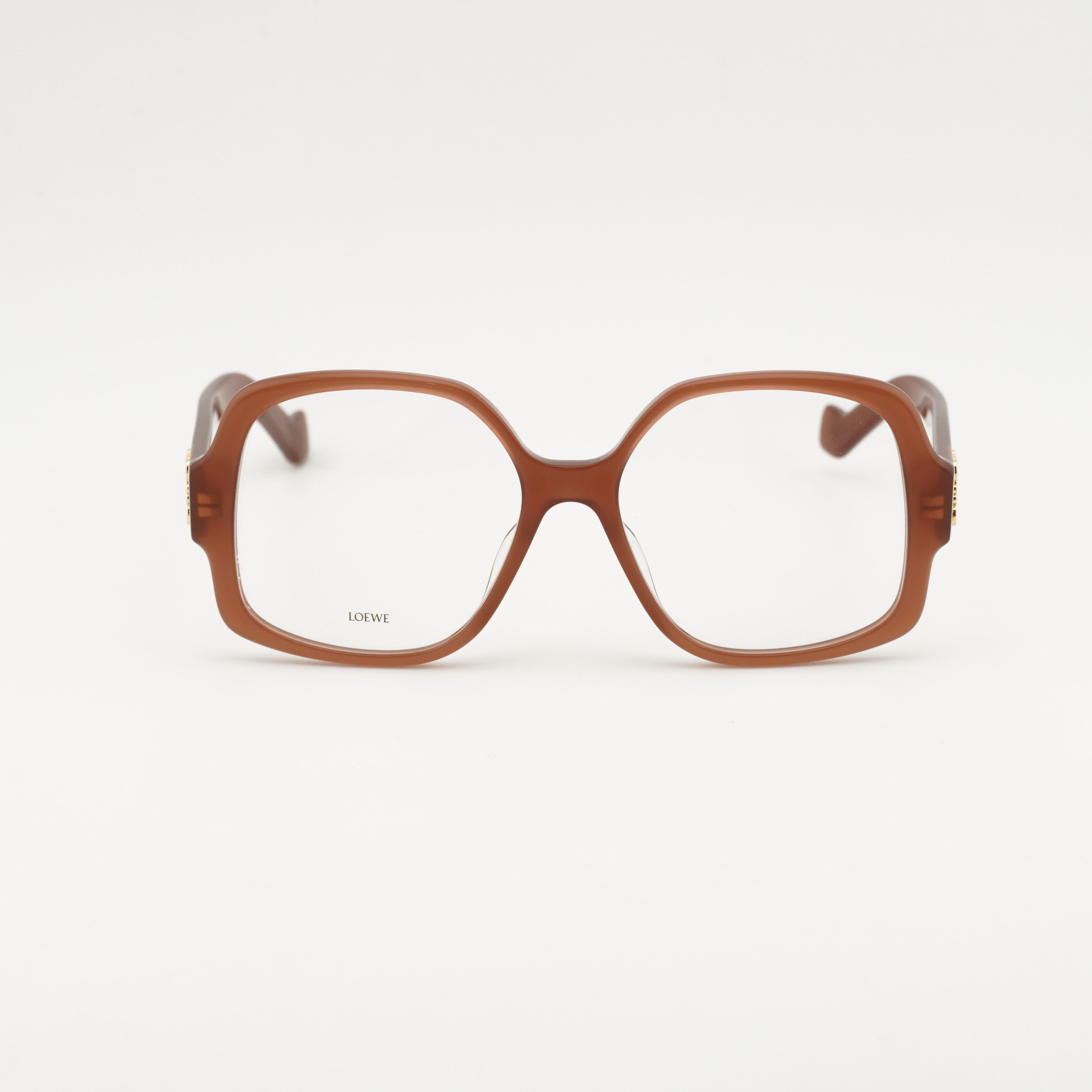Loewe Loewe LW50051I 066 Eyeglasses Shiny Red 54mm Square Frame Size ONE SIZE - 5 Thumbnail