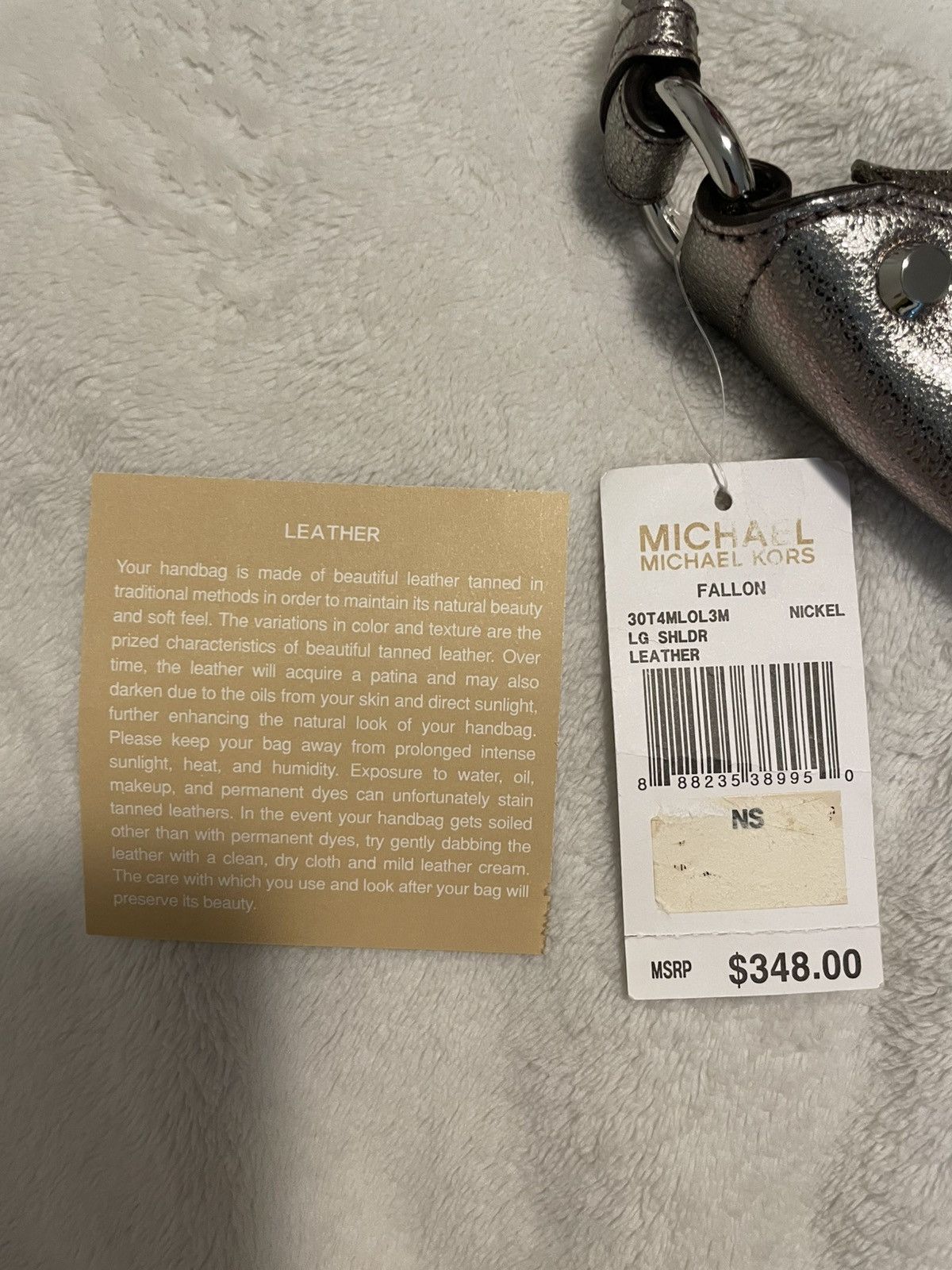 Michael Kors Michael Kors FALLON Nickel Colored Shoulder Bag Size ONE SIZE - 9 Thumbnail