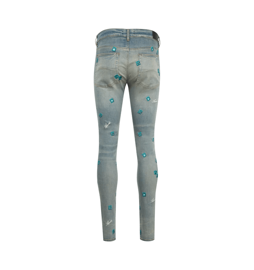 Amiri o1h1sh10525 Dice Skinny Jeans in Blue Size US 32 / EU 48 - 2 Thumbnail