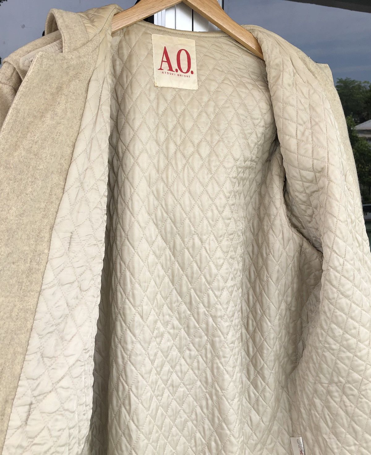 Japanese Brand Vintage A.O. Atsuki Onishi Wool Duffer Hoodie Jacket Size US M / EU 48-50 / 2 - 12 Thumbnail