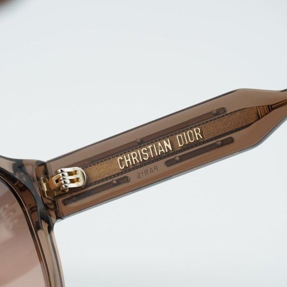 Dior Dior DIORSIGNATURE S6U 64F1 Sunglasses Brown Square Frame Size ONE SIZE - 5 Thumbnail