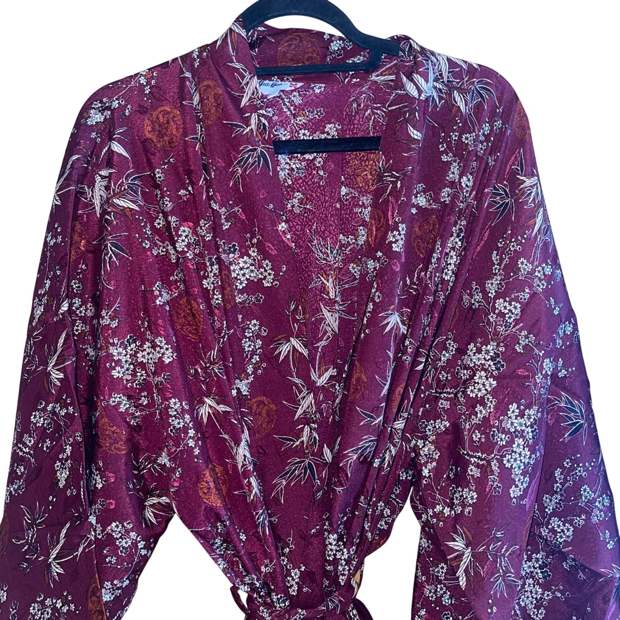 Vintage Yue Hera Vintage Womens Robe Size XL Burgundy Size ONE SIZE - 3 Thumbnail