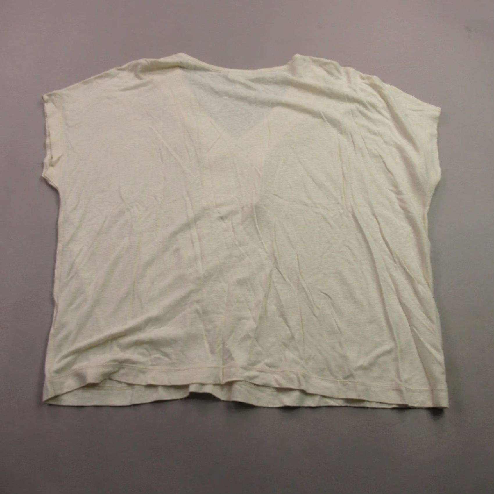 J. Jill J Jill Shirt Womens Medium Petite Short Sleeve Pullover Yellow V Neck Size M / US 6-8 / IT 42-44 - 6 Thumbnail